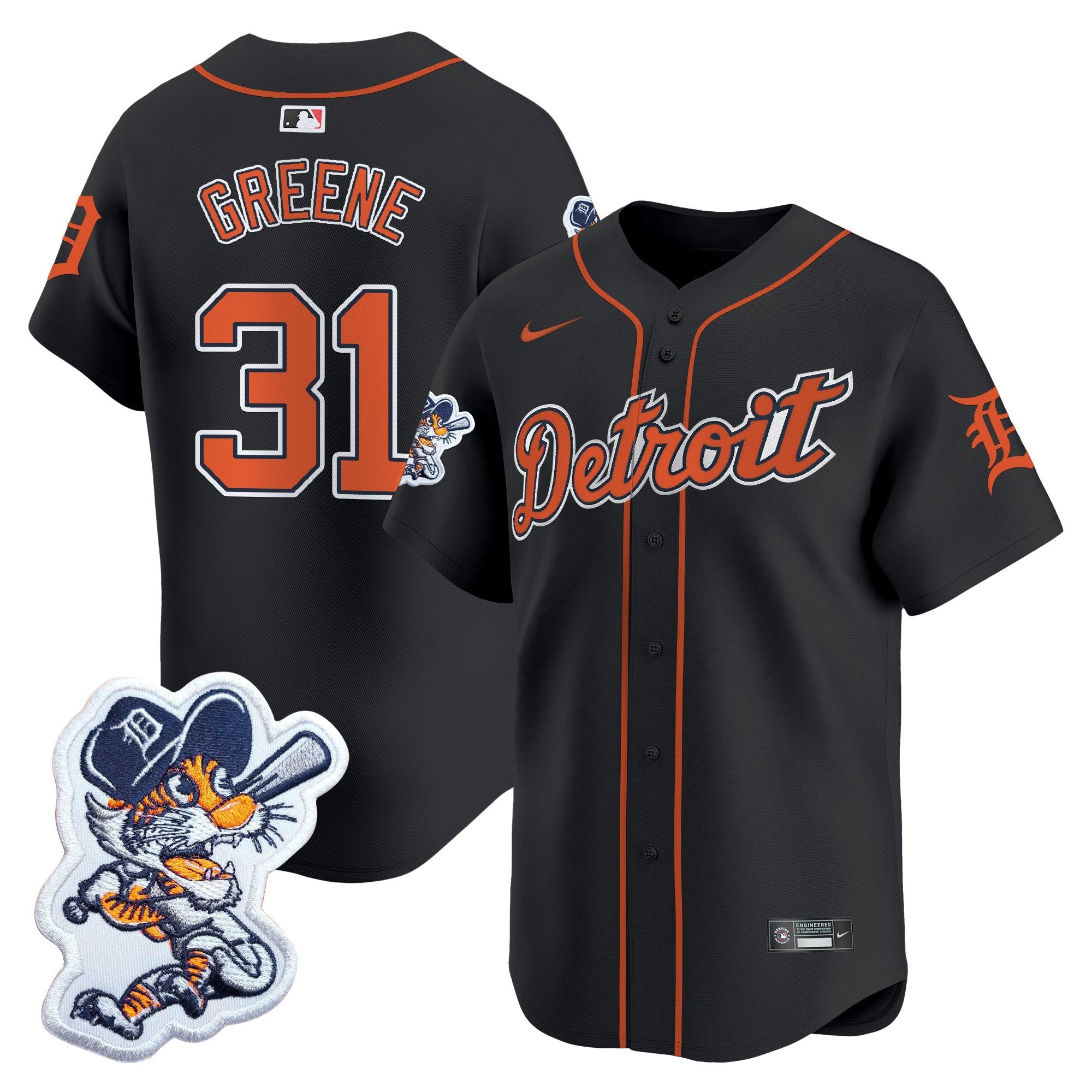 Men’s Detroit Paws Patch Vapor Premier Limited Jersey