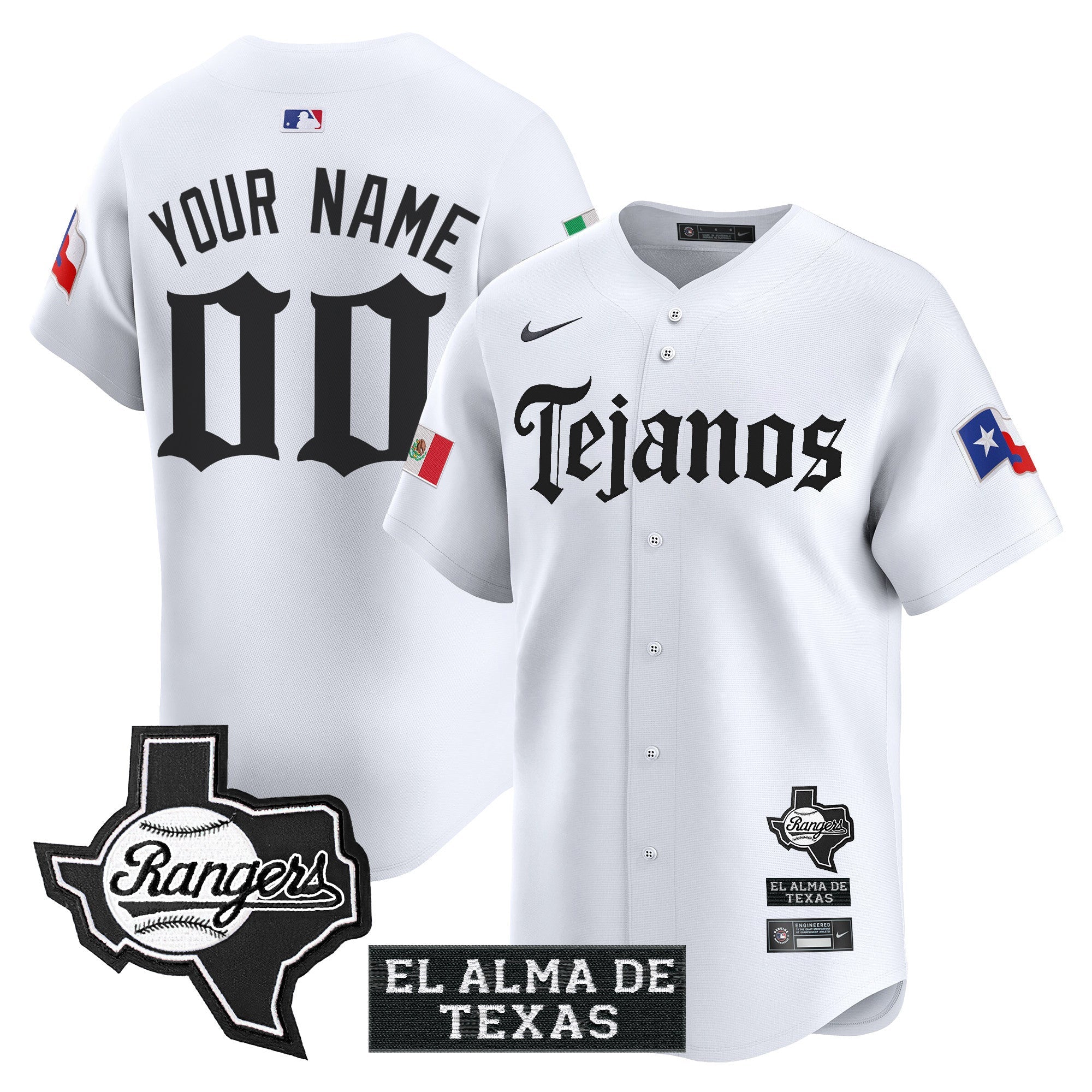 Texas Mexico Tejano Barrio Style Vapor Premier Limited Custom Jersey