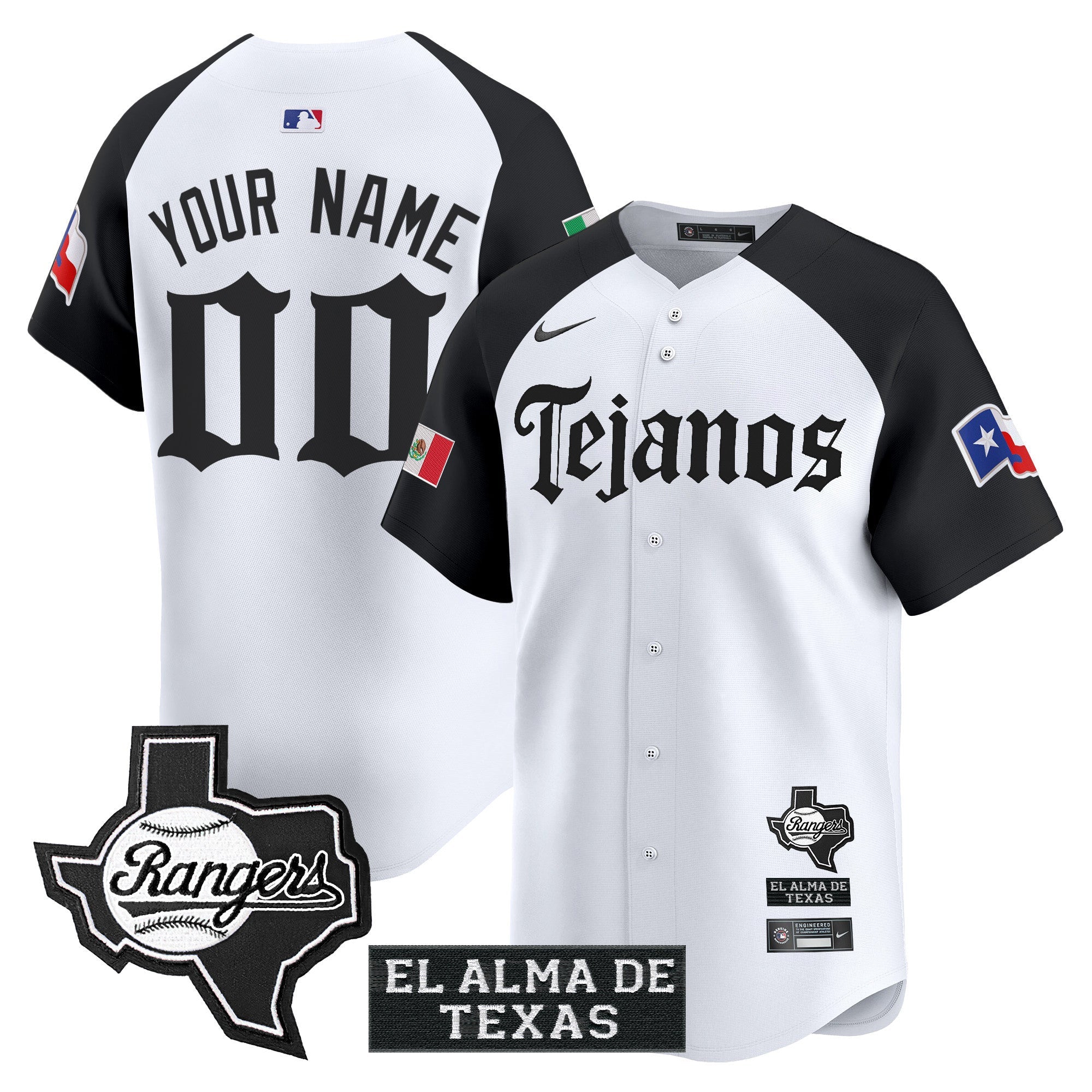 Texas Mexico Tejano Barrio Style Vapor Premier Limited Custom Jersey