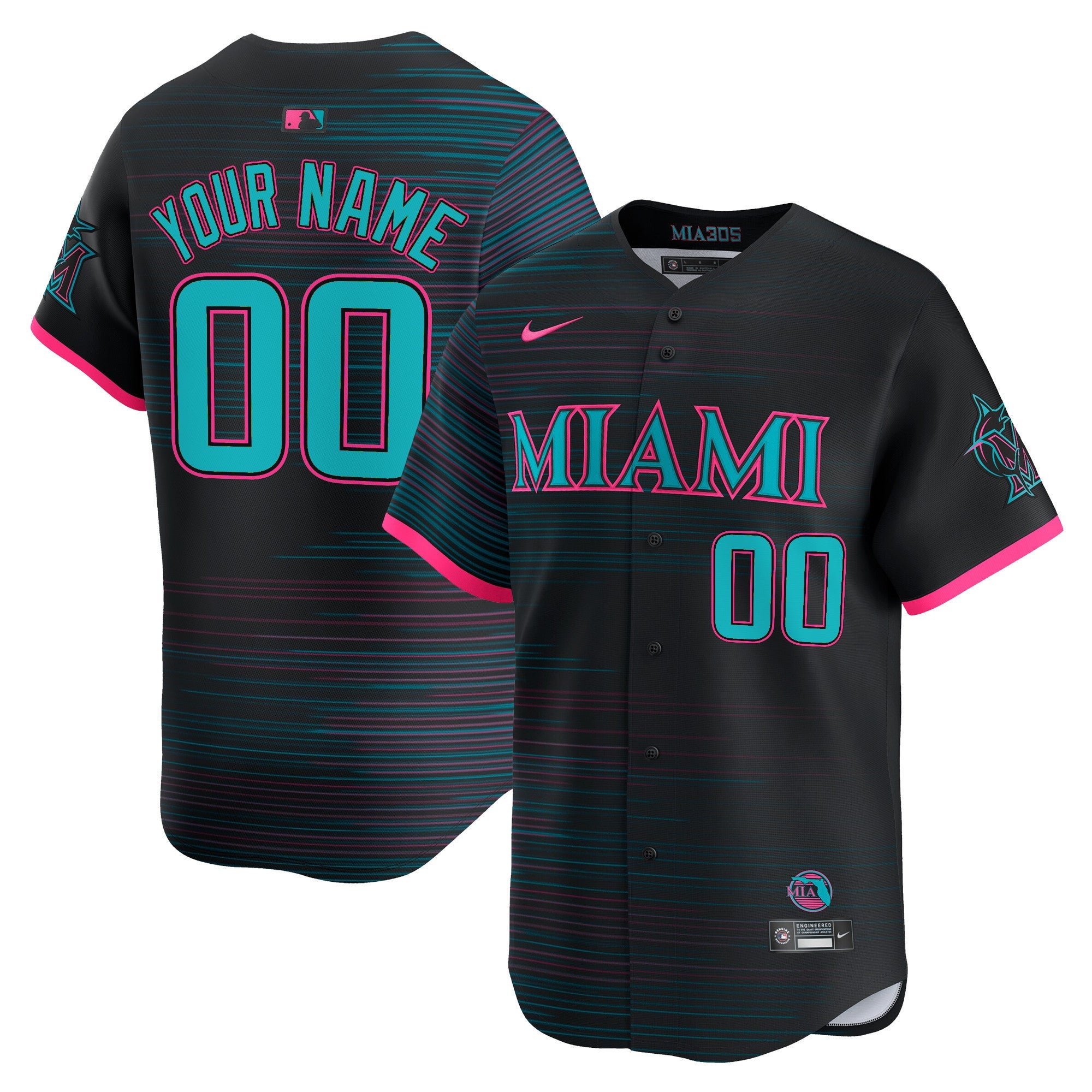 Miami 2025 City Connect Vapor Premier Limited Custom Jersey