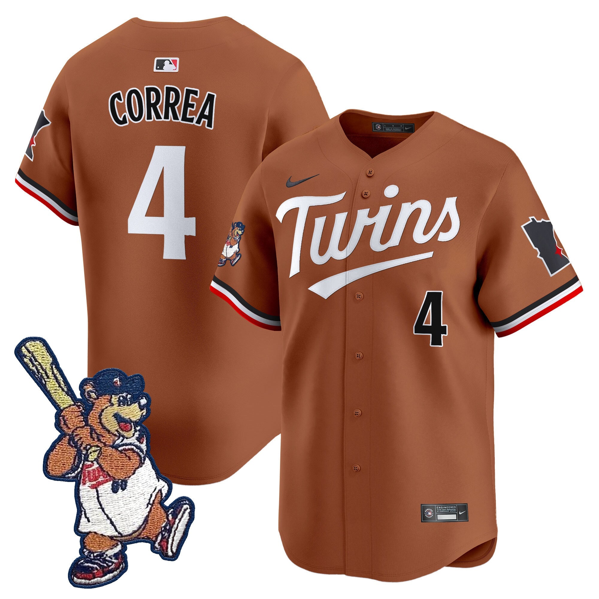 Minnesota T.C. Bear Patch Vapor Premier Limited Jersey