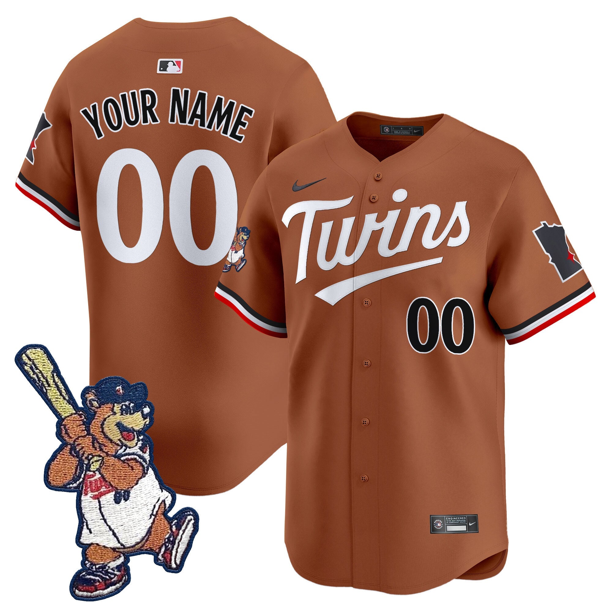 Minnesota T.C. Bear Patch Vapor Premier Limited Custom Jersey