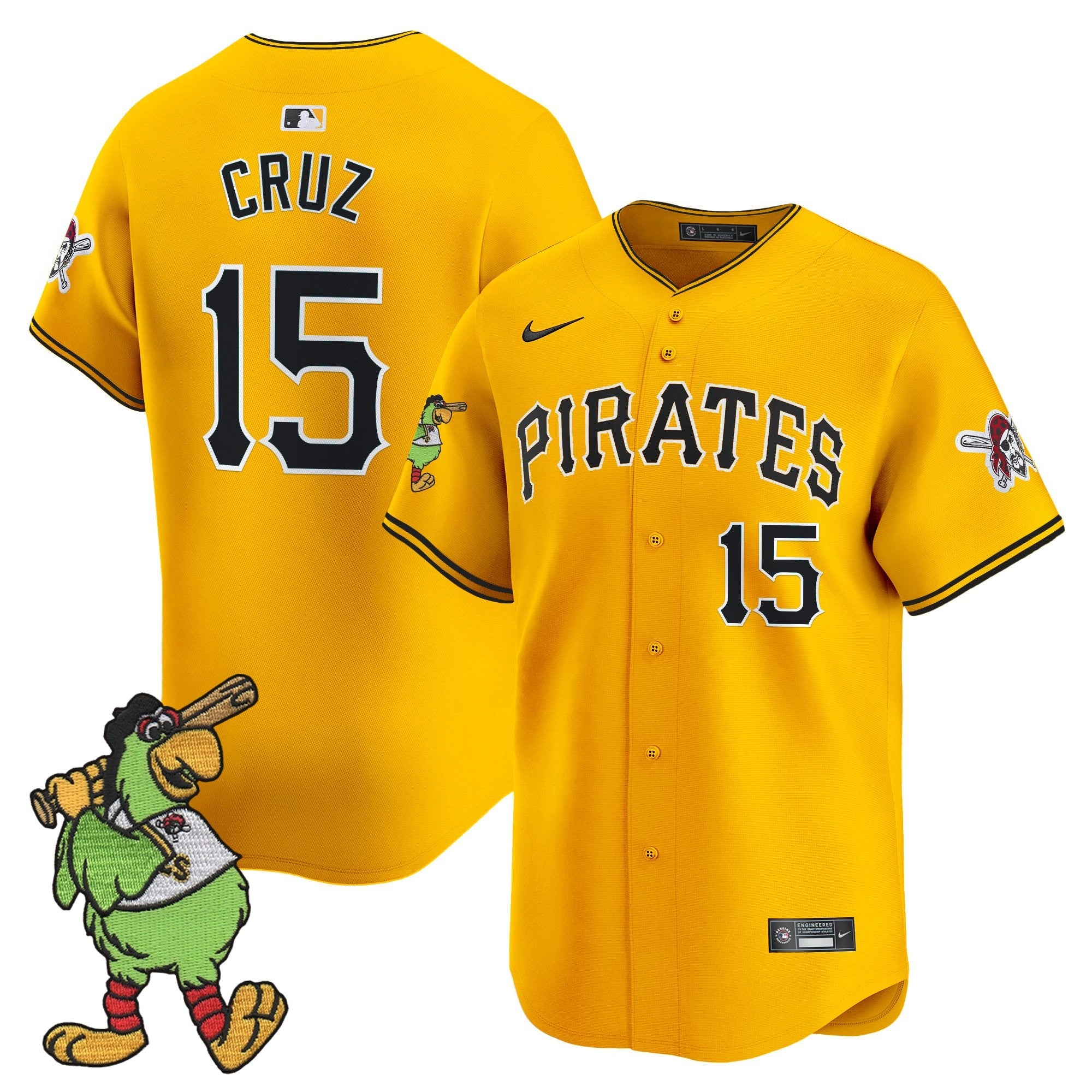 Men’s Pittsburgh Pirate Parrot Patch Vapor Premier Limited Jersey
