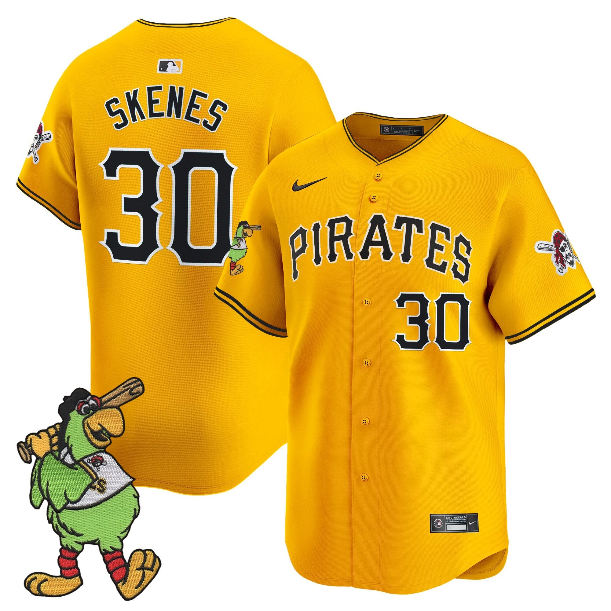 Men’s Pittsburgh Pirate Parrot Patch Vapor Premier Limited Jersey