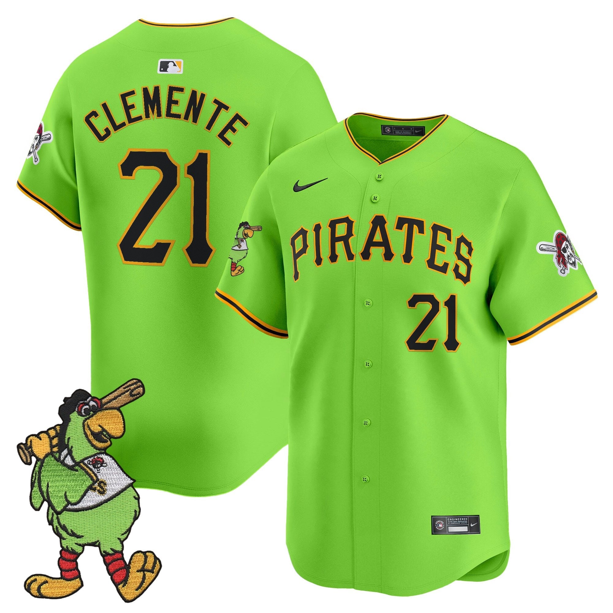 Men’s Pittsburgh Pirate Parrot Patch Vapor Premier Limited Jersey