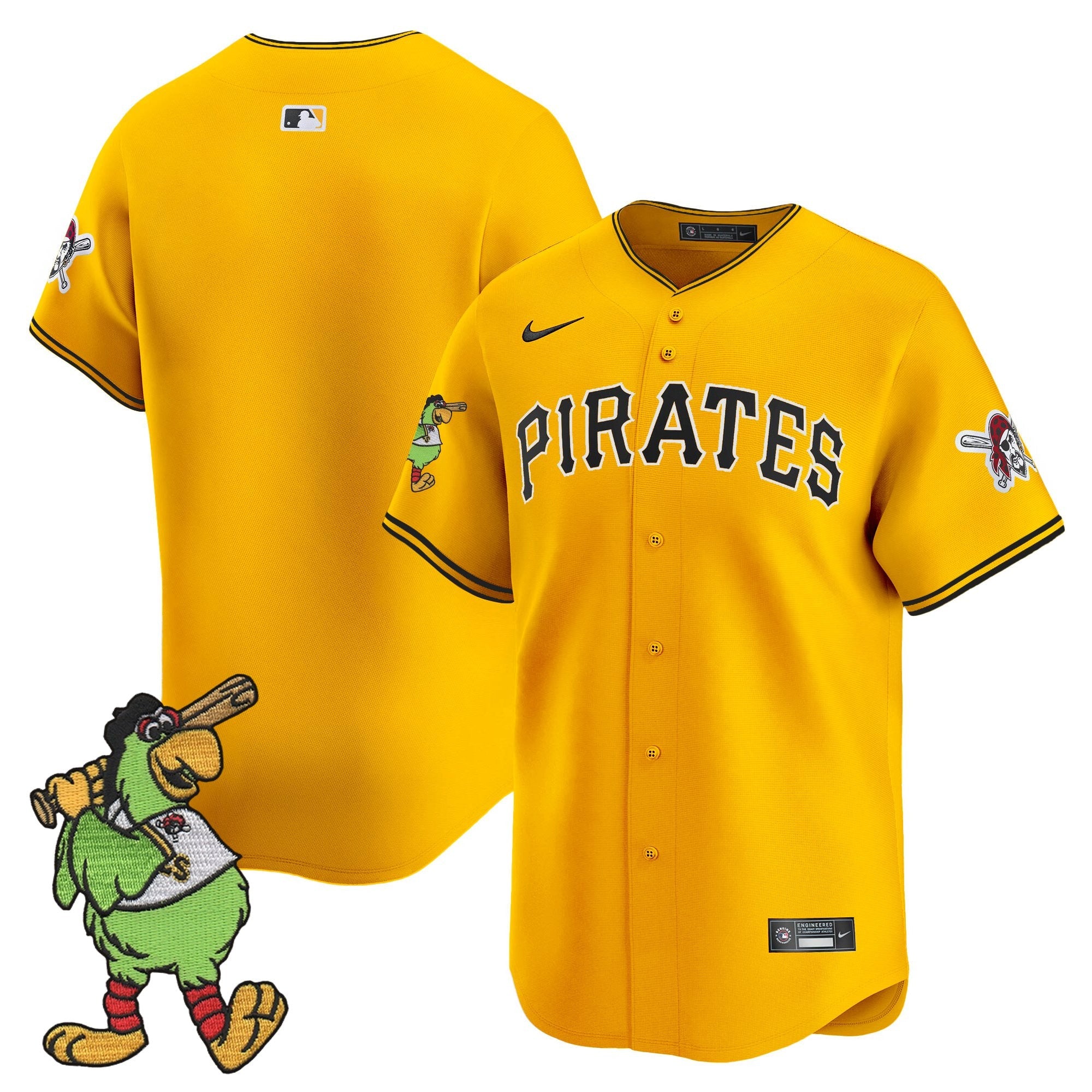 Men’s Pittsburgh Pirate Parrot Patch Vapor Premier Limited Jersey