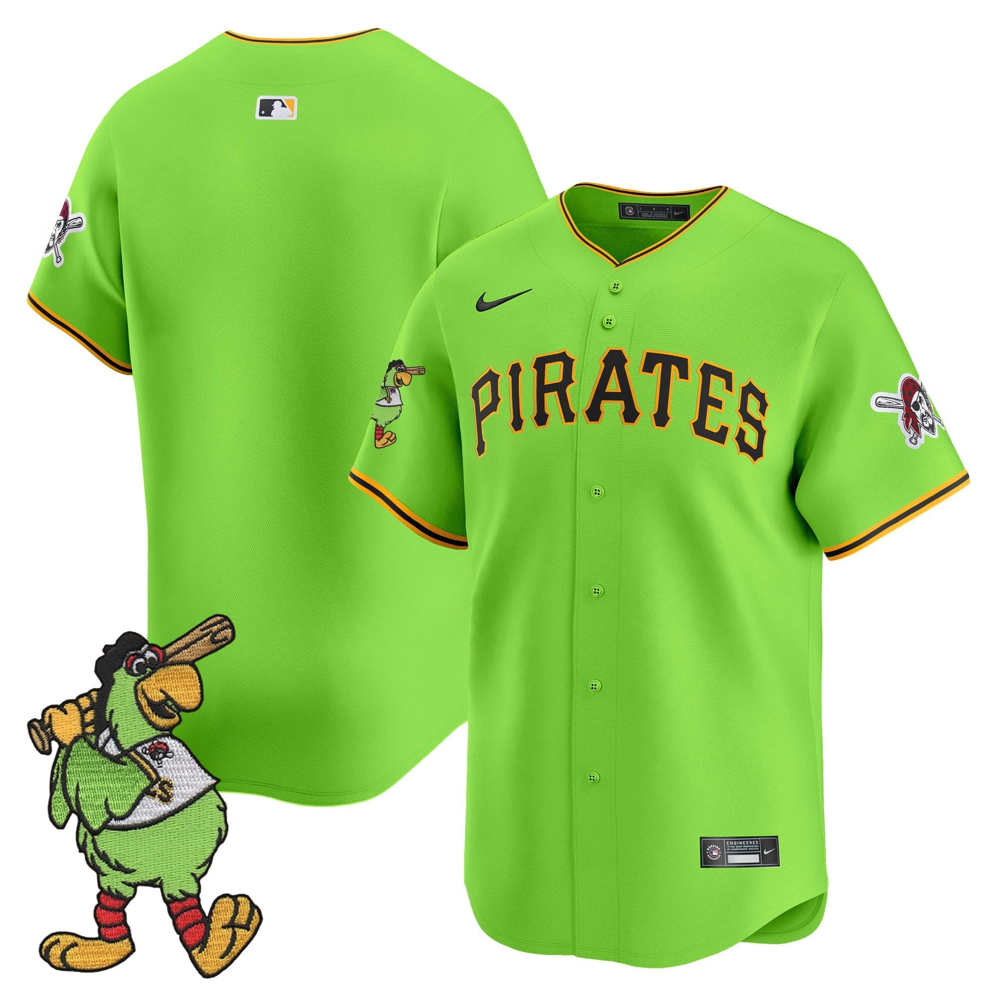 Men’s Pittsburgh Pirate Parrot Patch Vapor Premier Limited Jersey