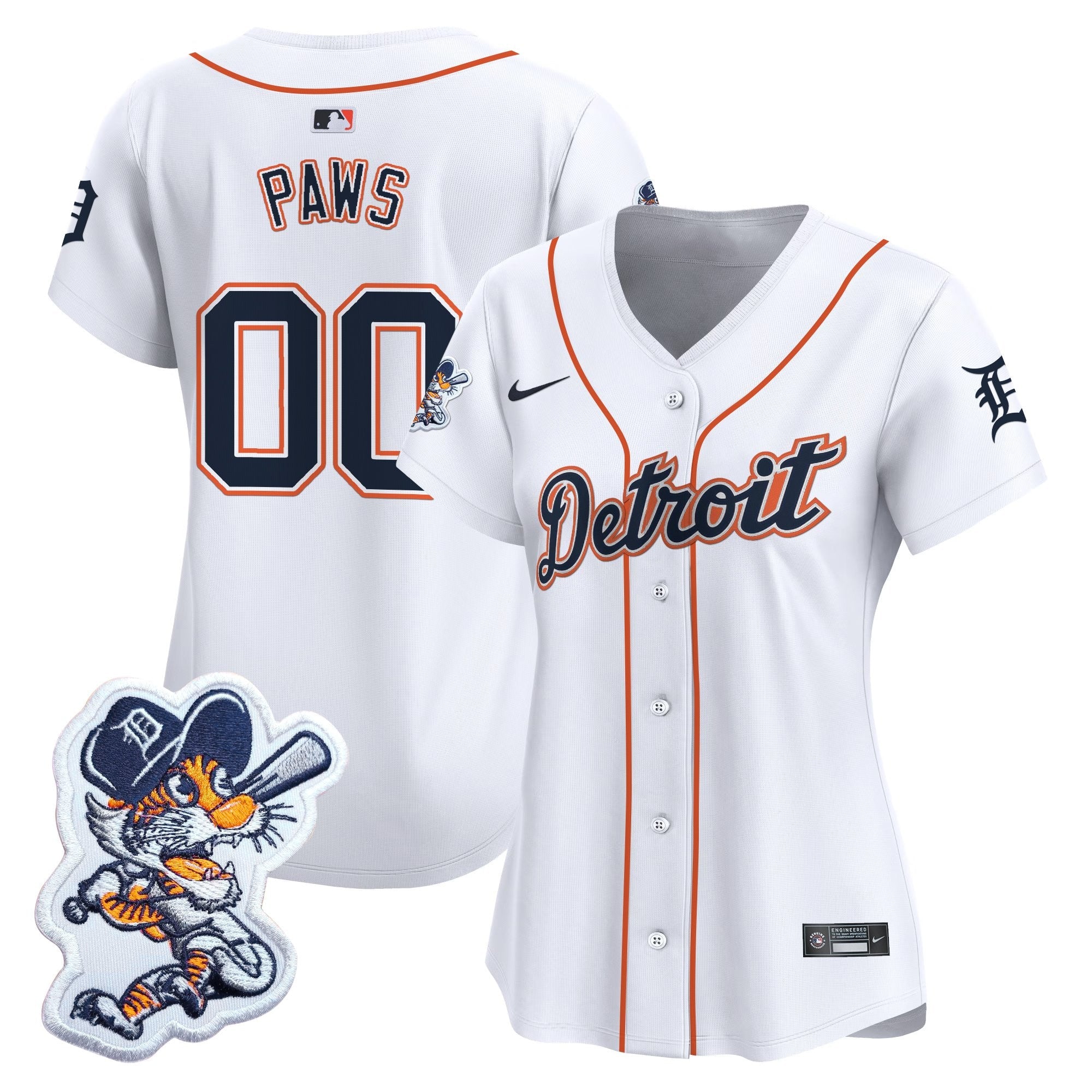 Women’s Detroit Paws Patch Vapor Premier Limited Jersey