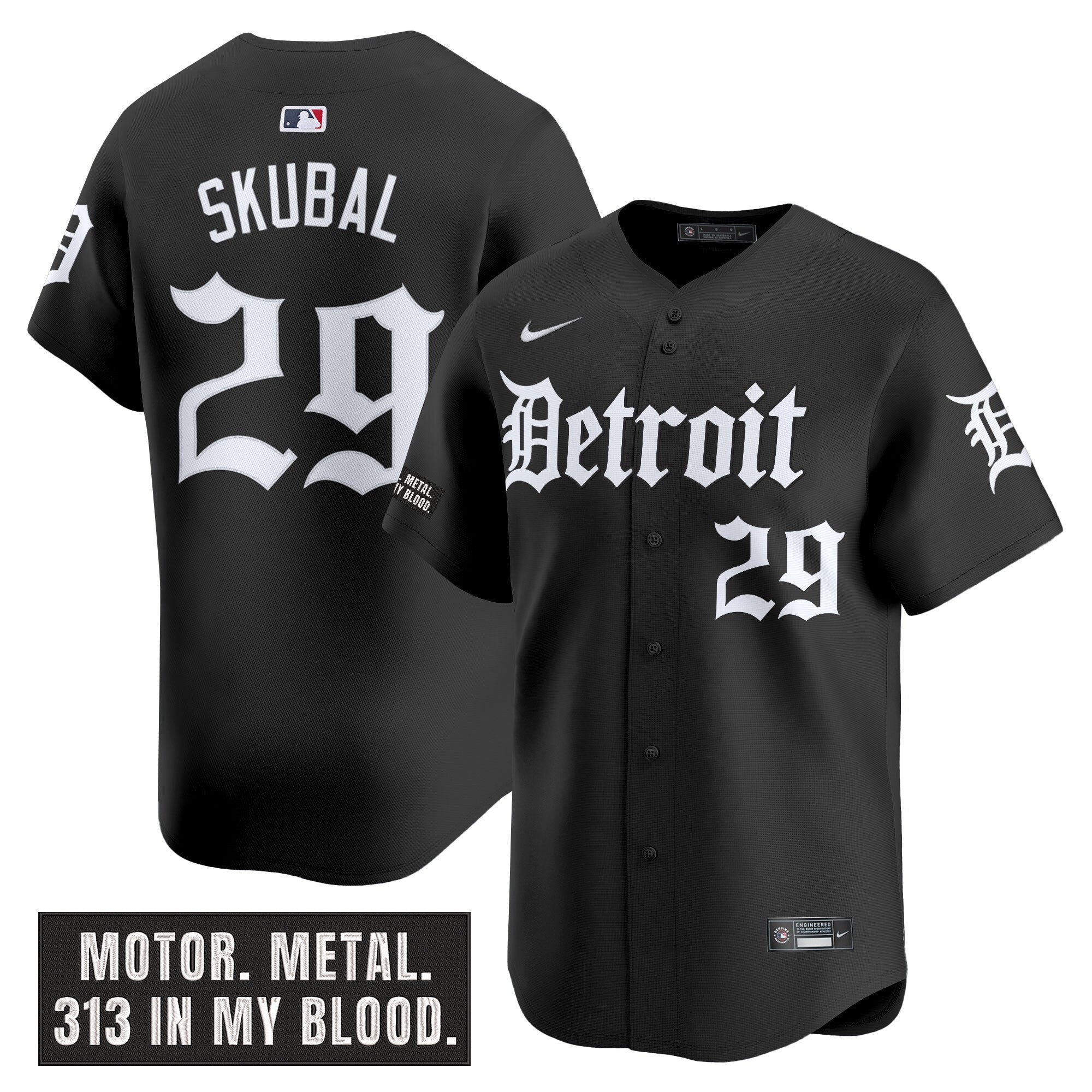 Men’s Detroit ‘Motor Gothic Edition’ Vapor Premier Limited Jersey