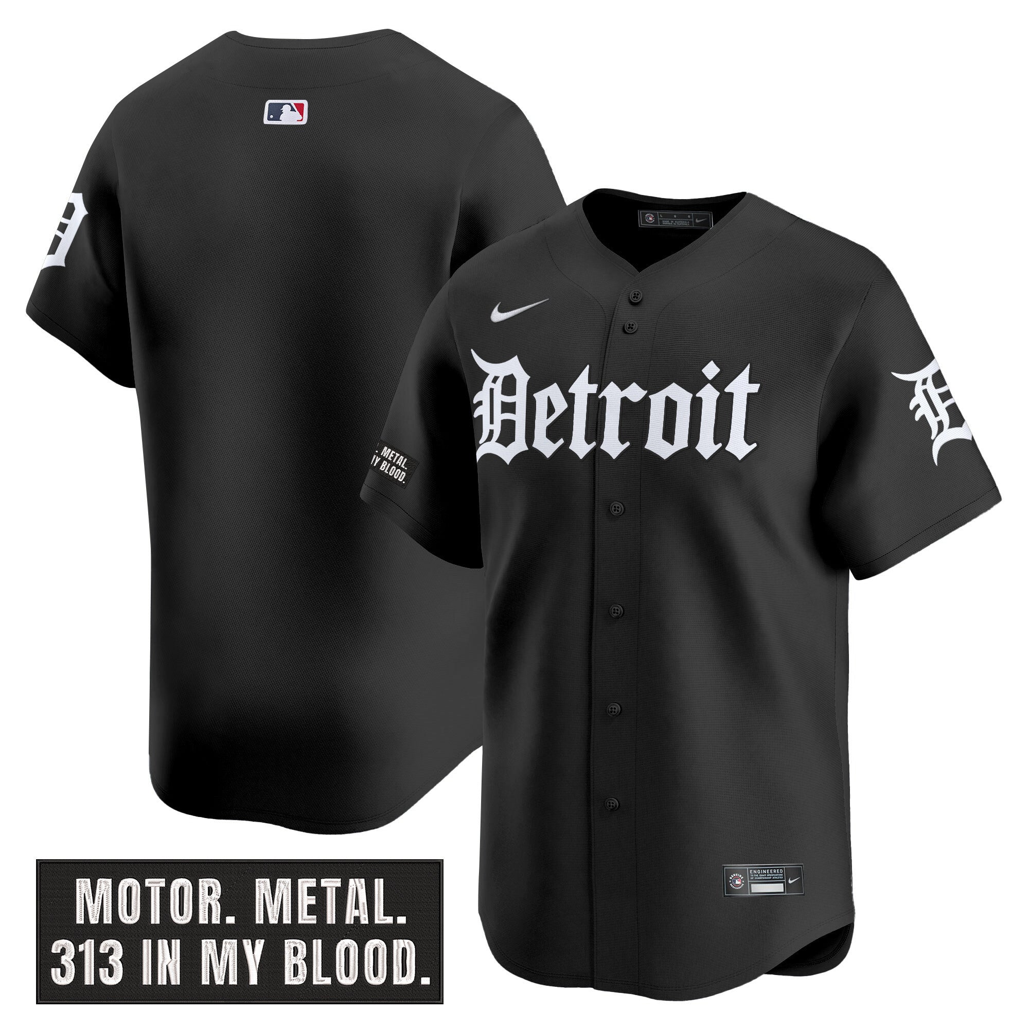 Men’s Detroit ‘Motor Gothic Edition’ Vapor Premier Limited Jersey