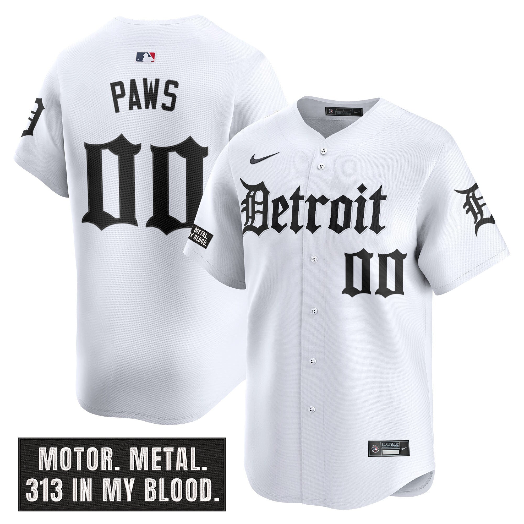 Men’s Detroit ‘Motor Gothic Edition’ Vapor Premier Limited Jersey