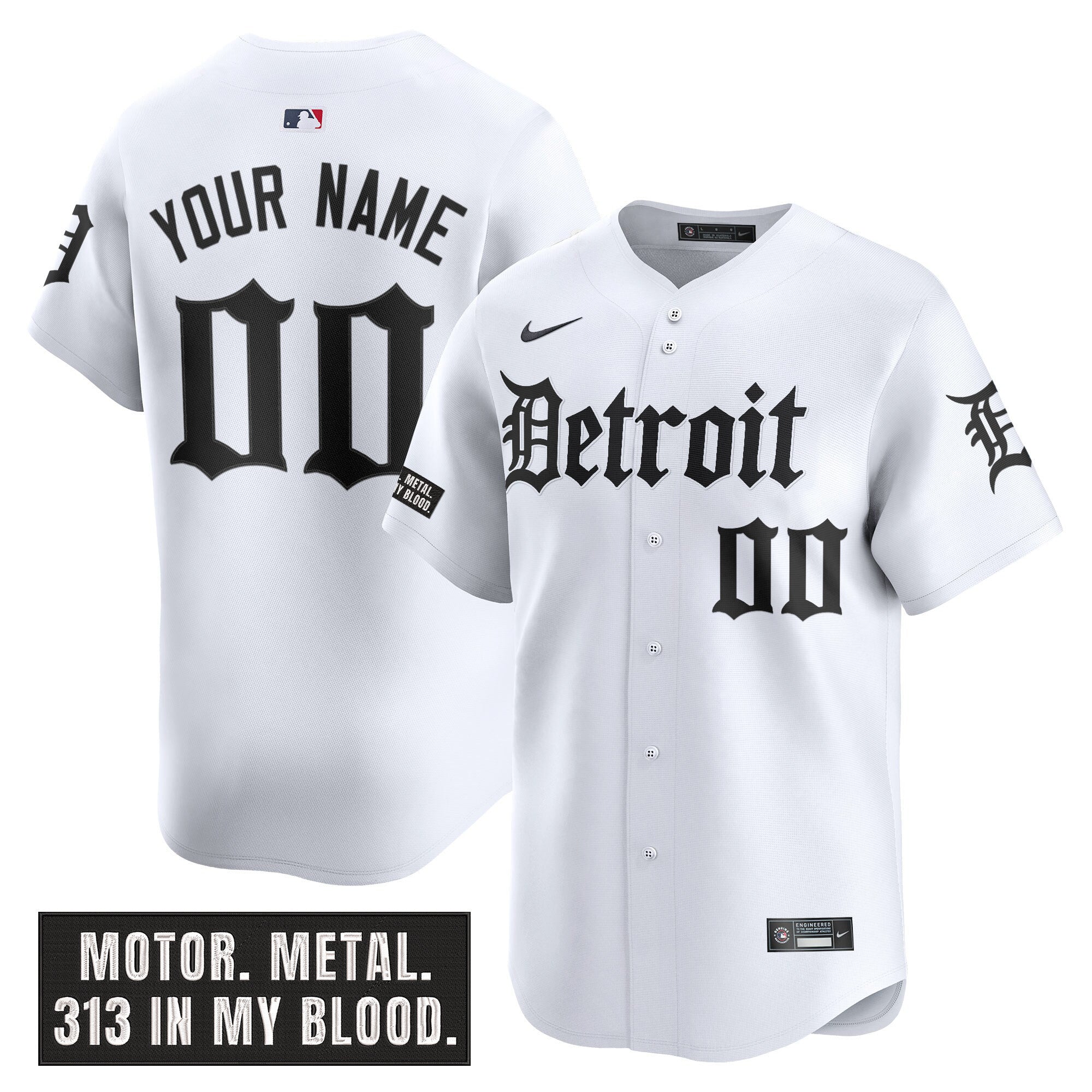 Detroit ‘Motor Gothic Edition’ Vapor Premier Limited Custom Jersey