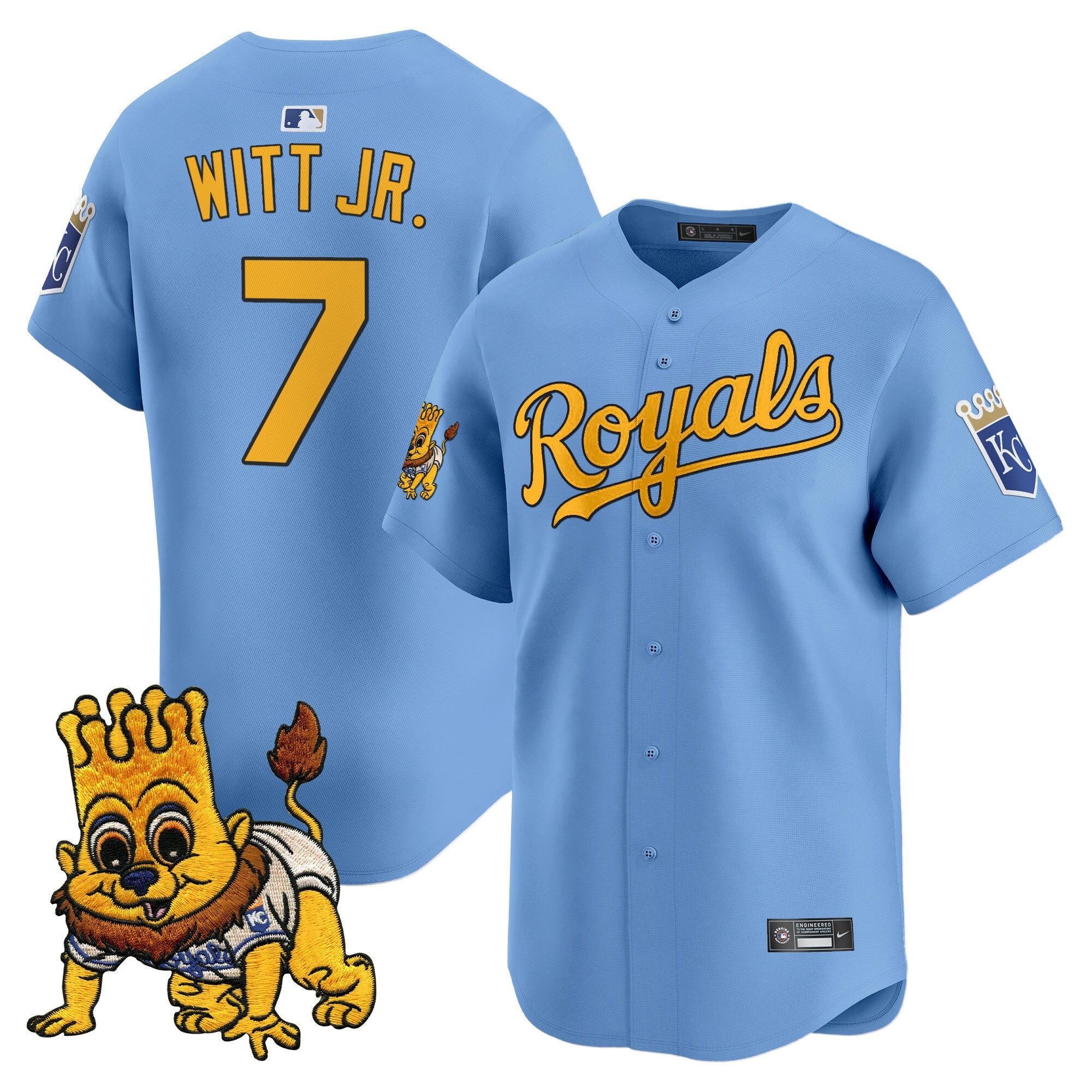 Youth’s Kansas City Sluggerrr Patch Vapor Premier Limited Jersey