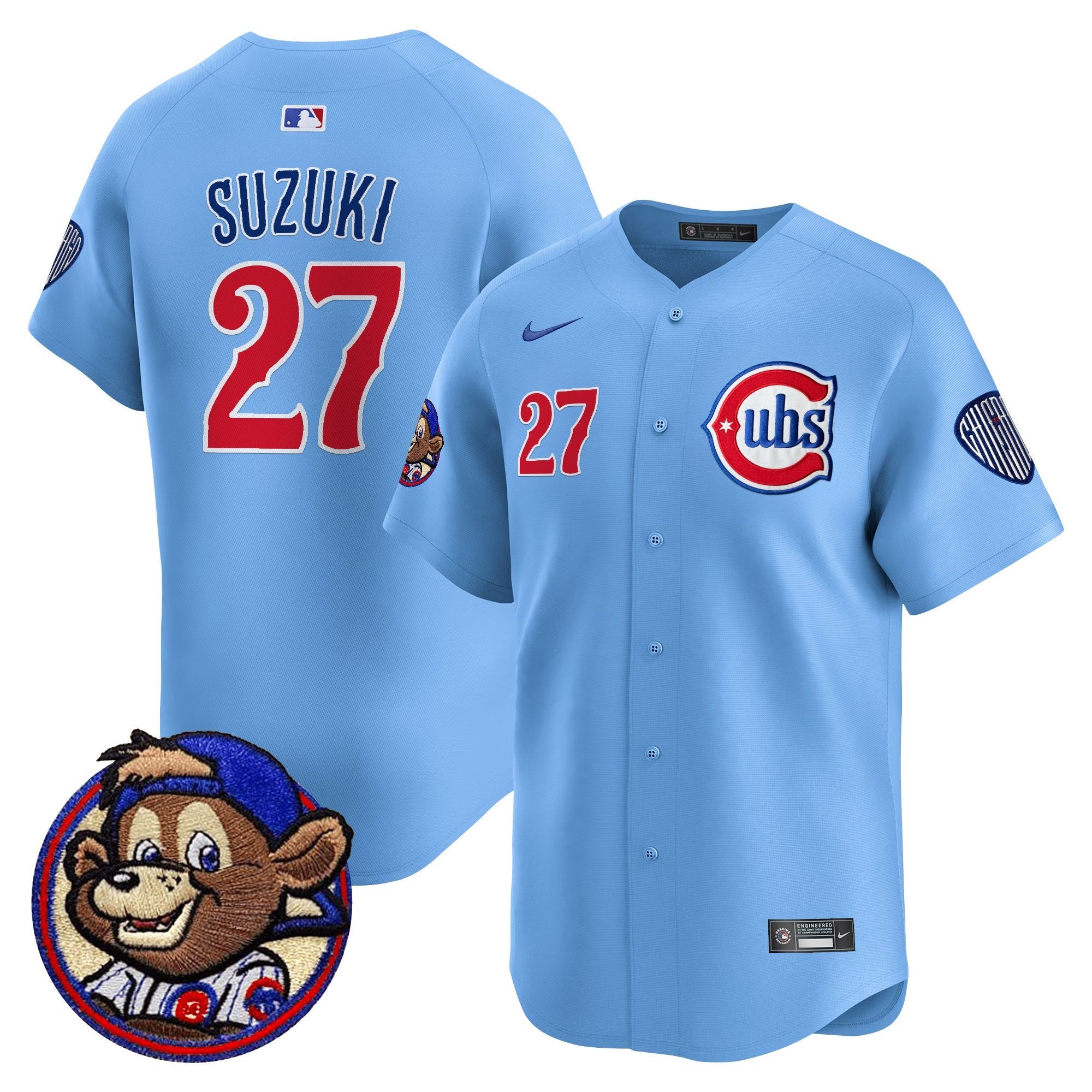 Men’s Chicago Clark Patch Vapor Premier Limited Jersey