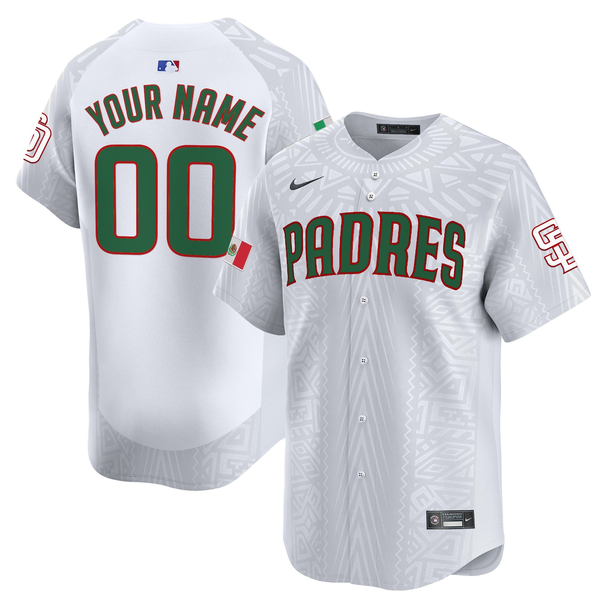San Diego 2025 Mexican Heritage Vapor Premier Limited Custom Jersey – Stitched