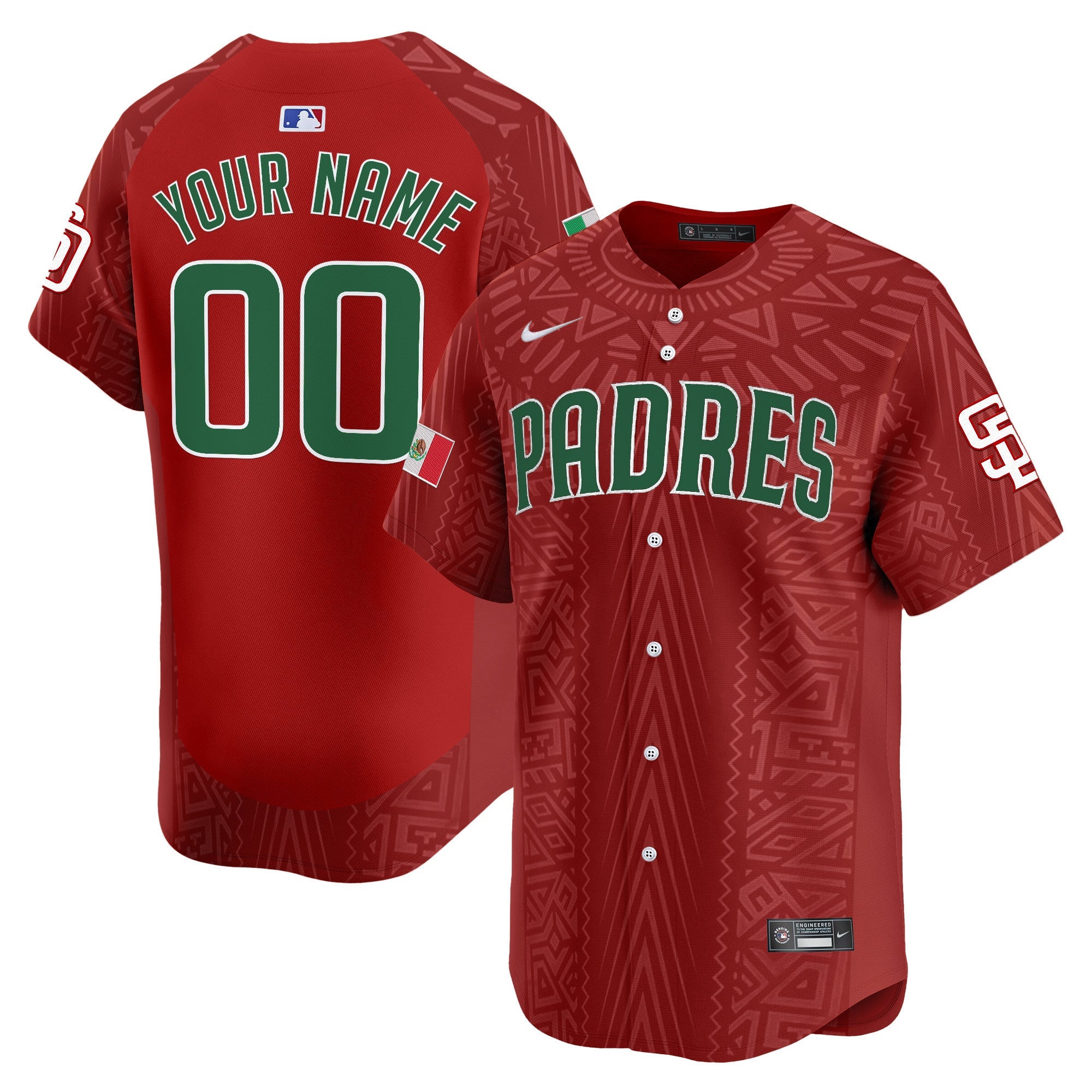 San Diego 2025 Mexican Heritage Vapor Premier Limited Custom Jersey – Stitched