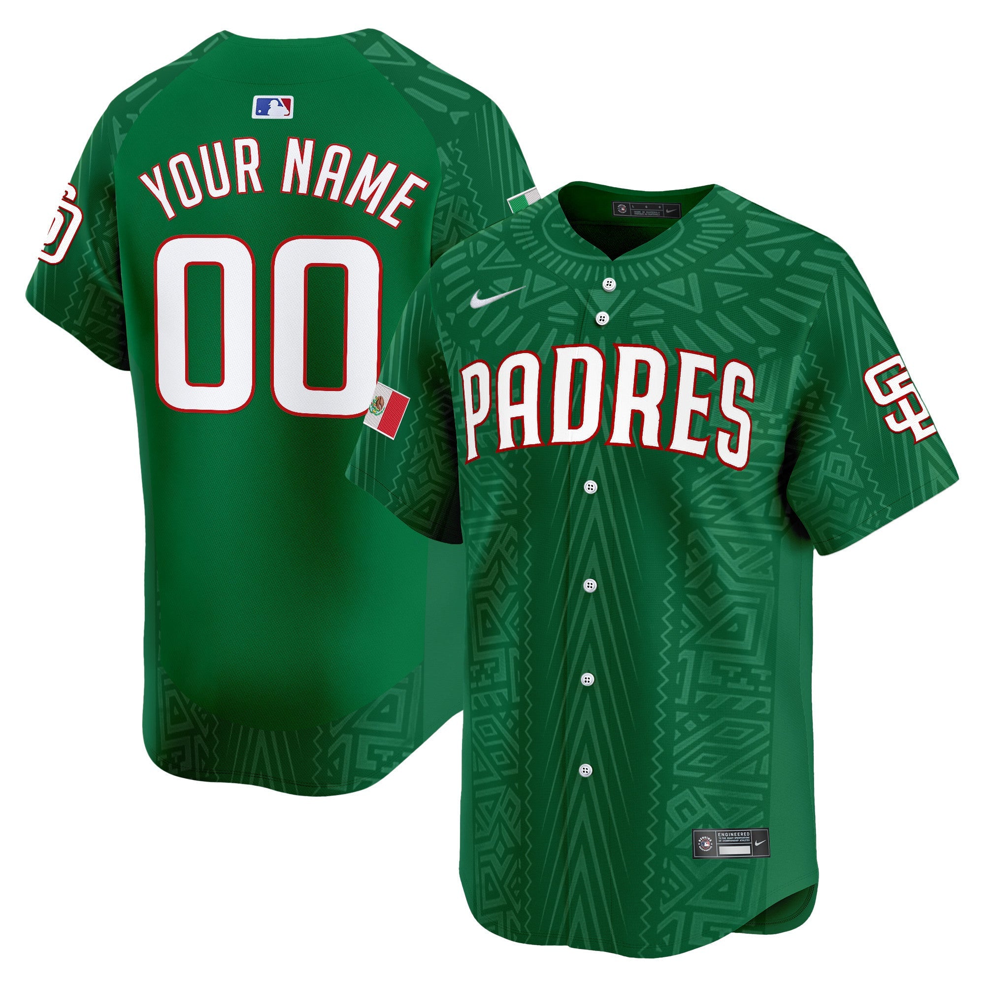 San Diego 2025 Mexican Heritage Vapor Premier Limited Custom Jersey – Stitched