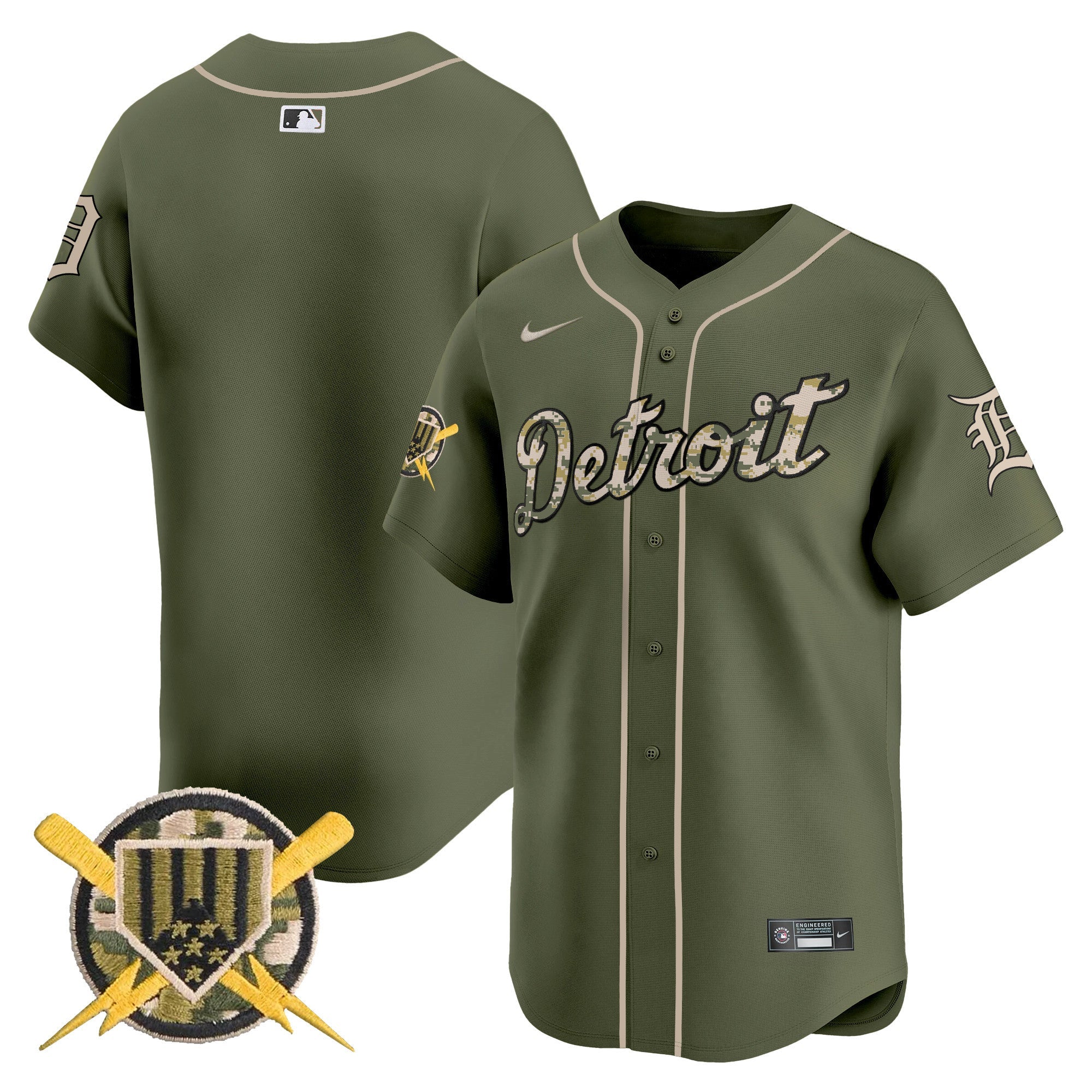 Detroit Armed Forces Day Vapor Premier Limited Jersey