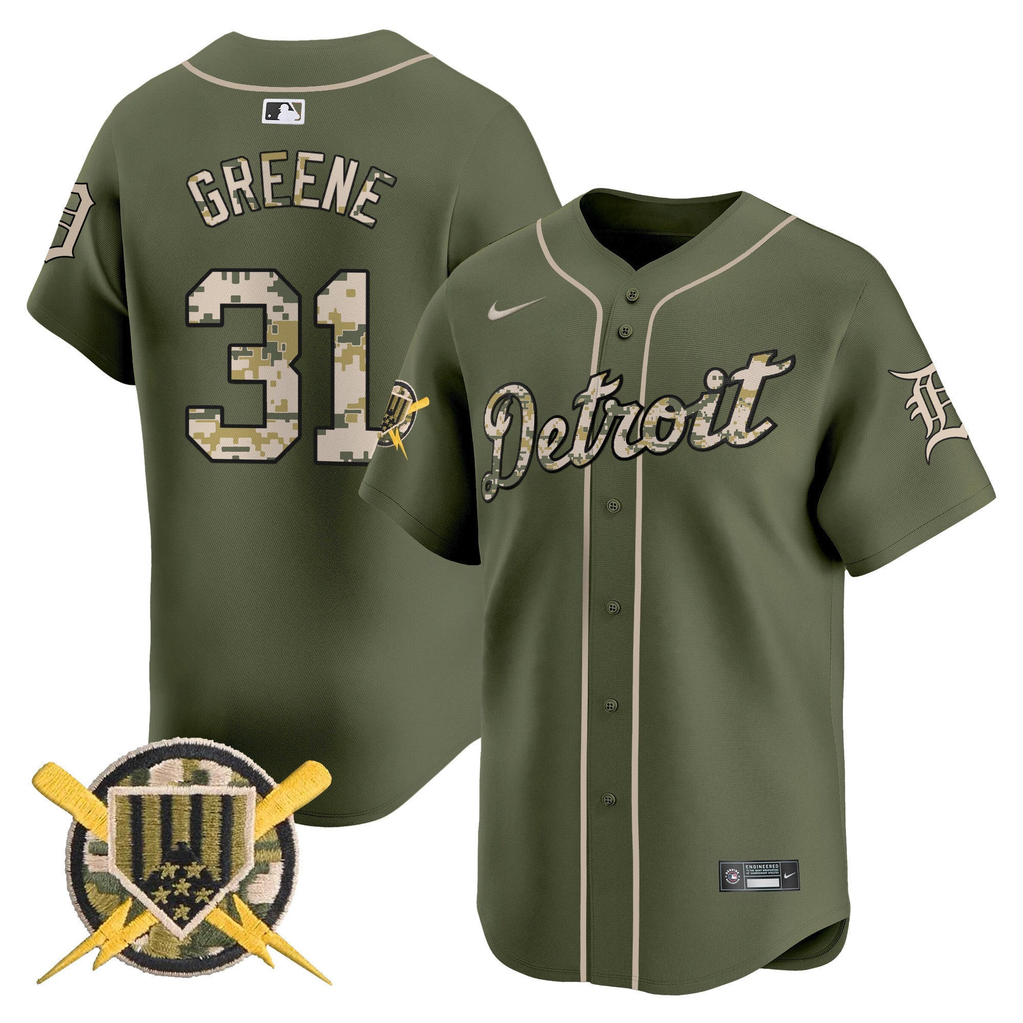 Detroit Armed Forces Day Vapor Premier Limited Jersey