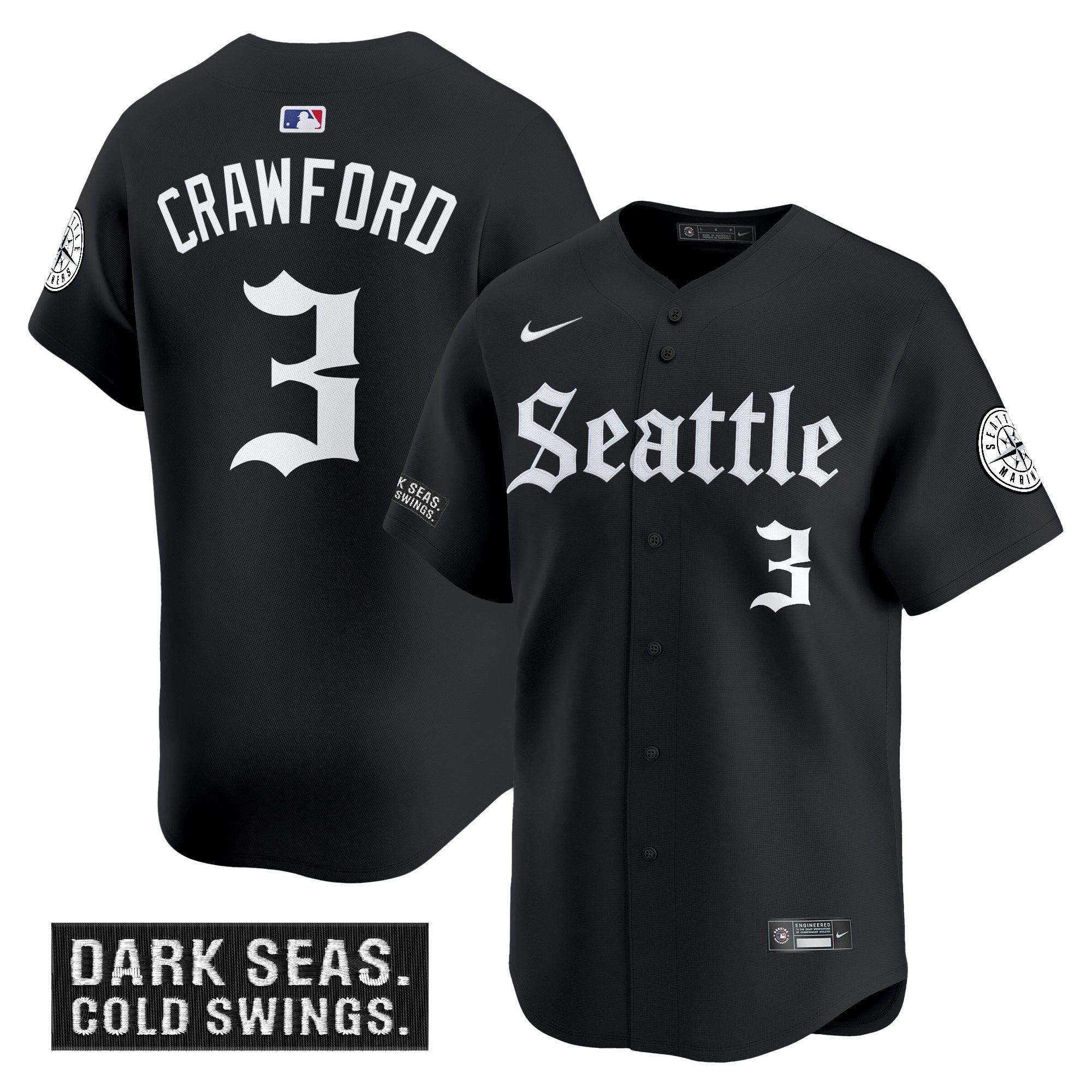 Men’s Seattle ‘Deep Sea Gothic Edition’ Vapor Premier Limited Jersey