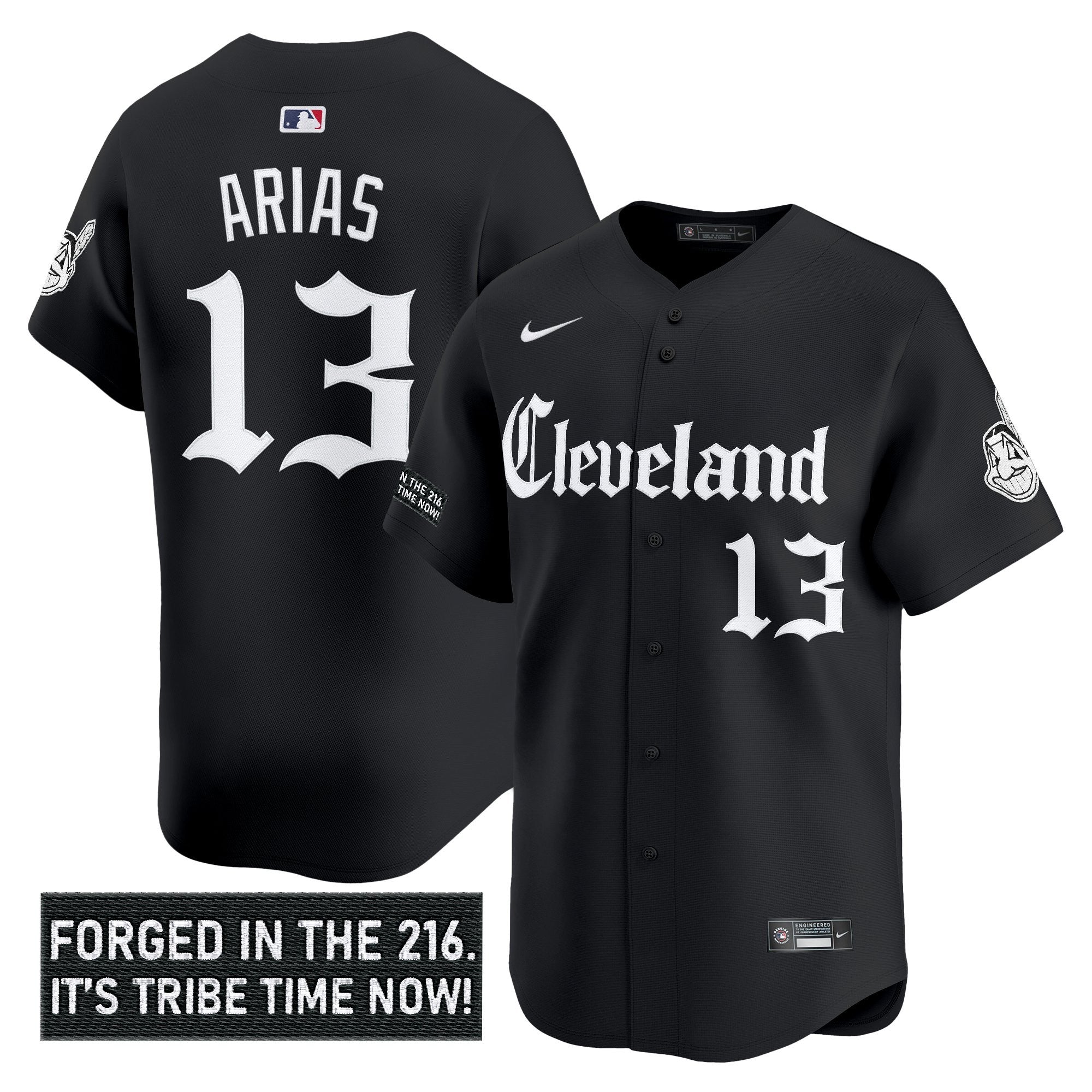 Men’s Cleveland Indians ‘Gothic Iron Edition’ Vapor Premier Limited Jersey