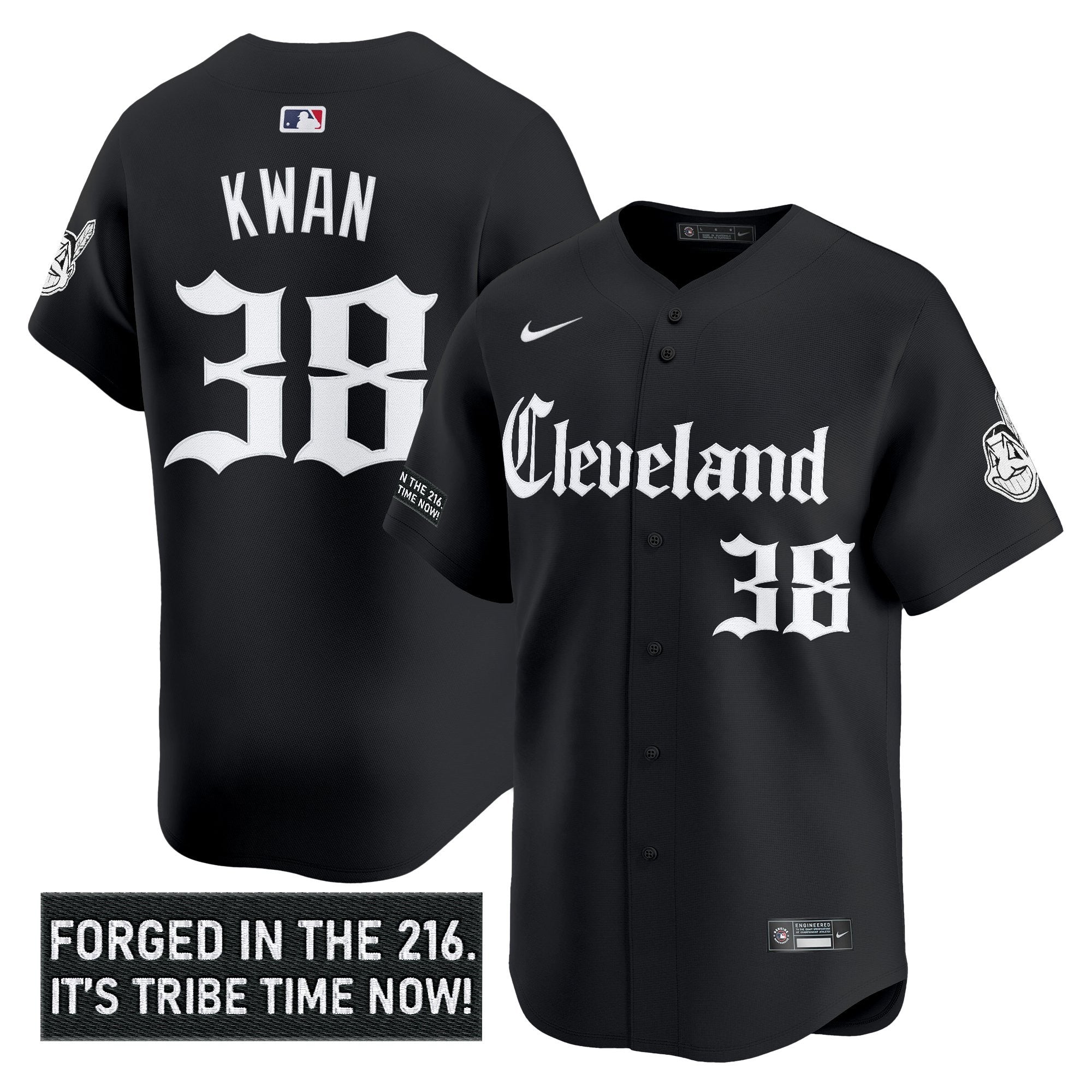 Men’s Cleveland Indians ‘Gothic Iron Edition’ Vapor Premier Limited Jersey