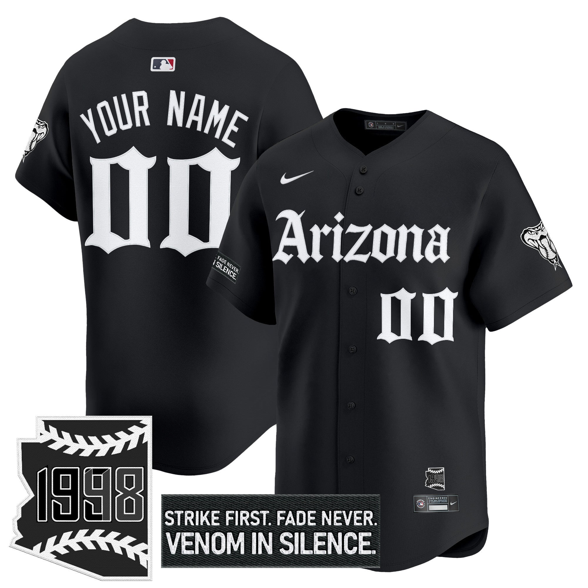 Arizona ‘Gothic Desert Fang Edition’ Vapor Premier Limited Custom Jersey