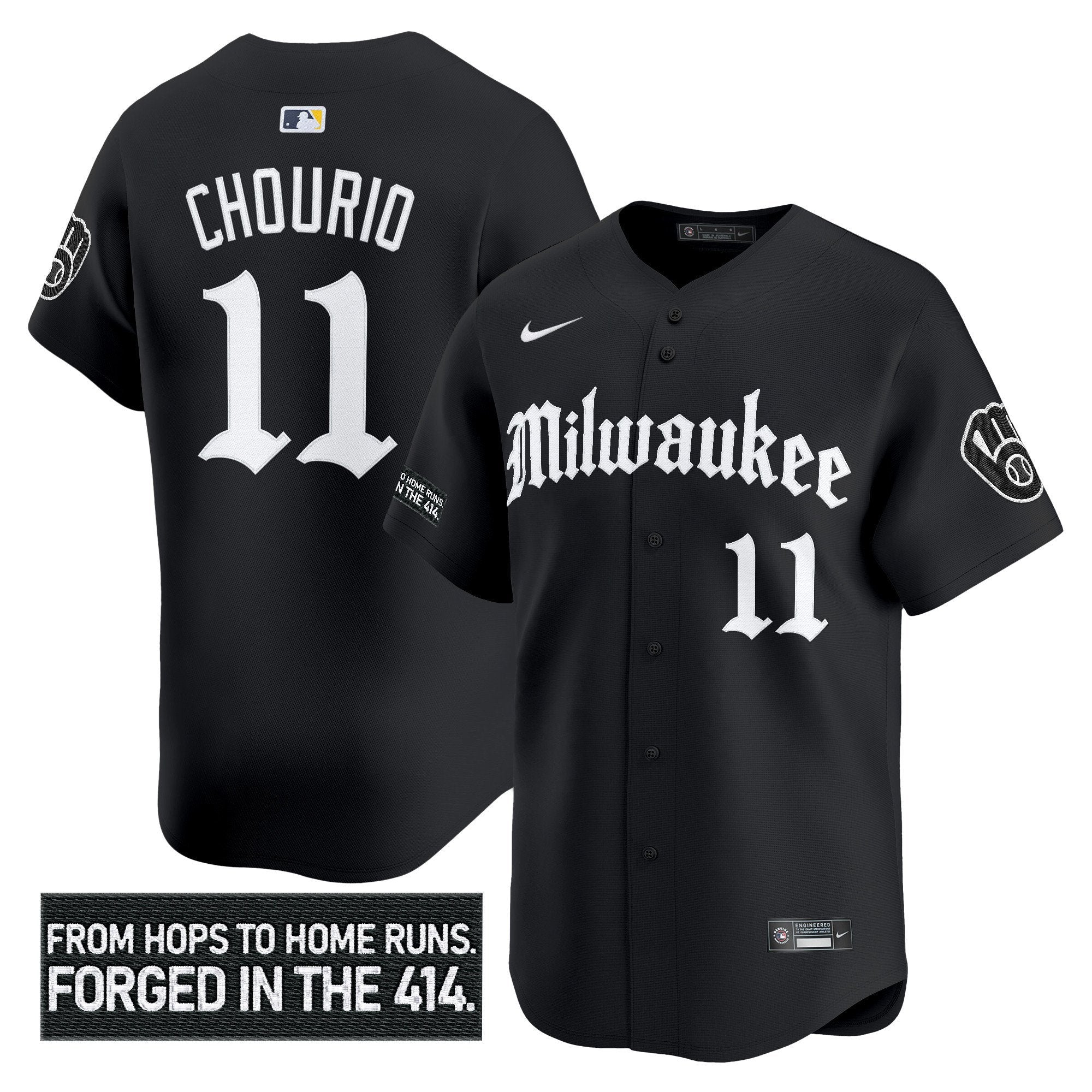 Men’s Milwaukee ‘Gothic 414 Shadows Edition’ Vapor Premier Limited Jersey