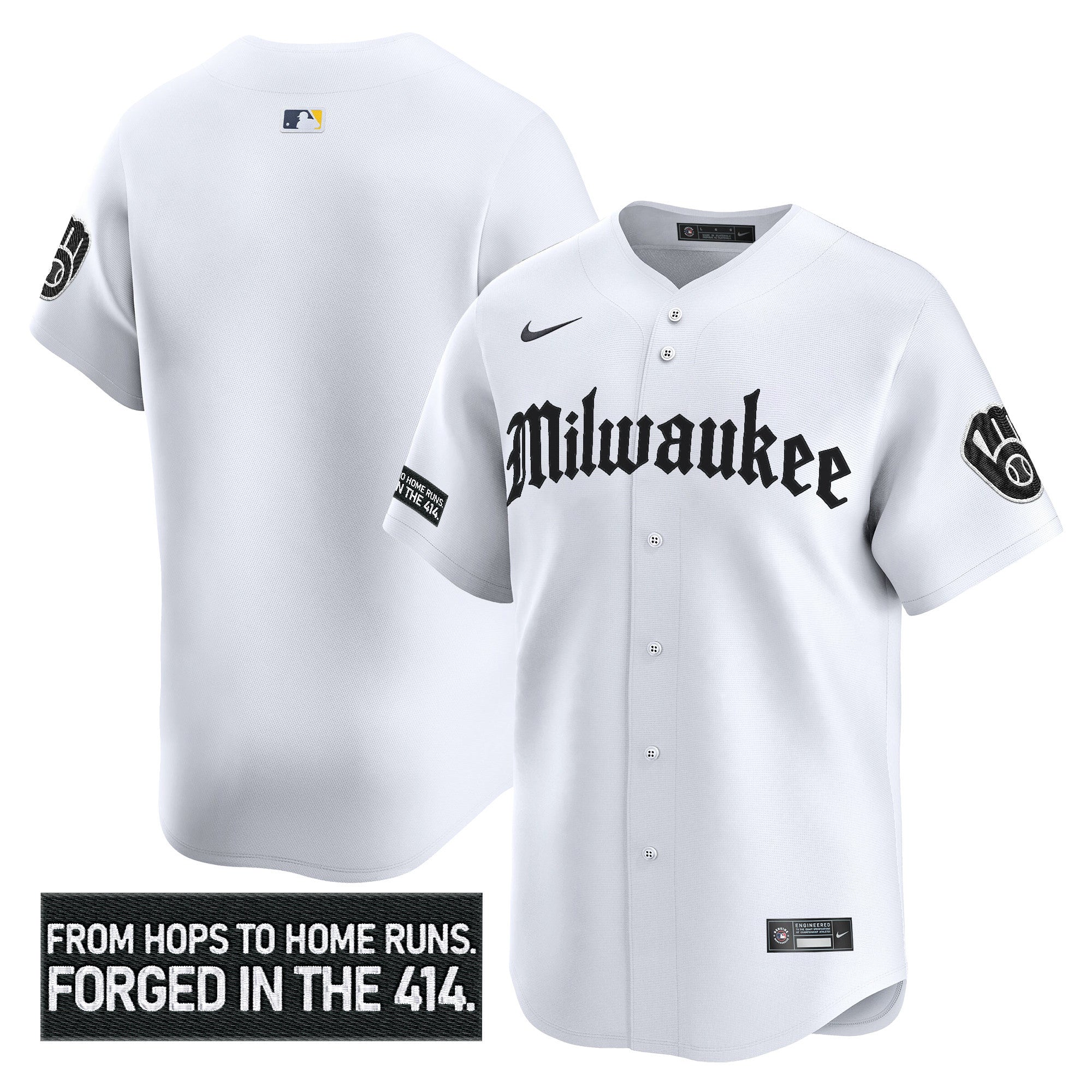 Men’s Milwaukee ‘Gothic 414 Shadows Edition’ Vapor Premier Limited Jersey
