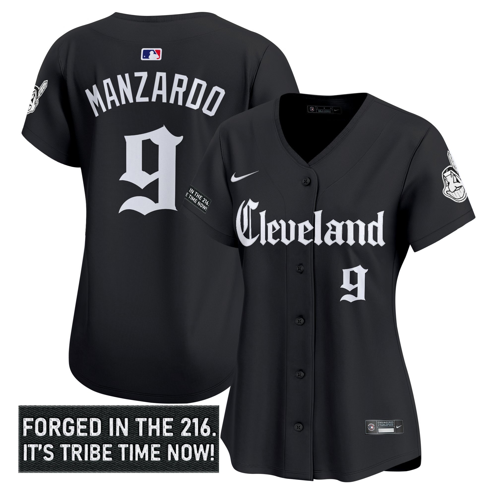 Women’s Cleveland Indians ‘Gothic Iron Edition’ Vapor Premier Limited Jersey