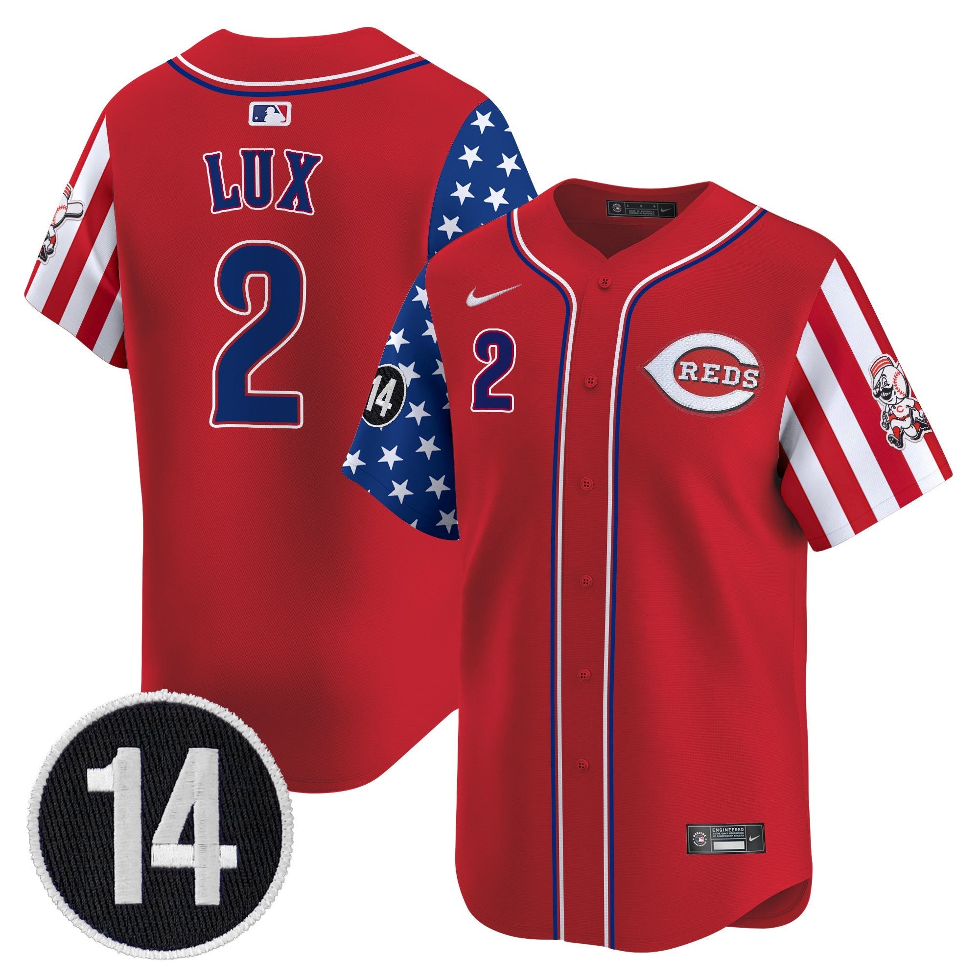 Men’s Cincinnati 2025 Independence Day Vapor Premier Limited Jersey – Pete Rose Patch