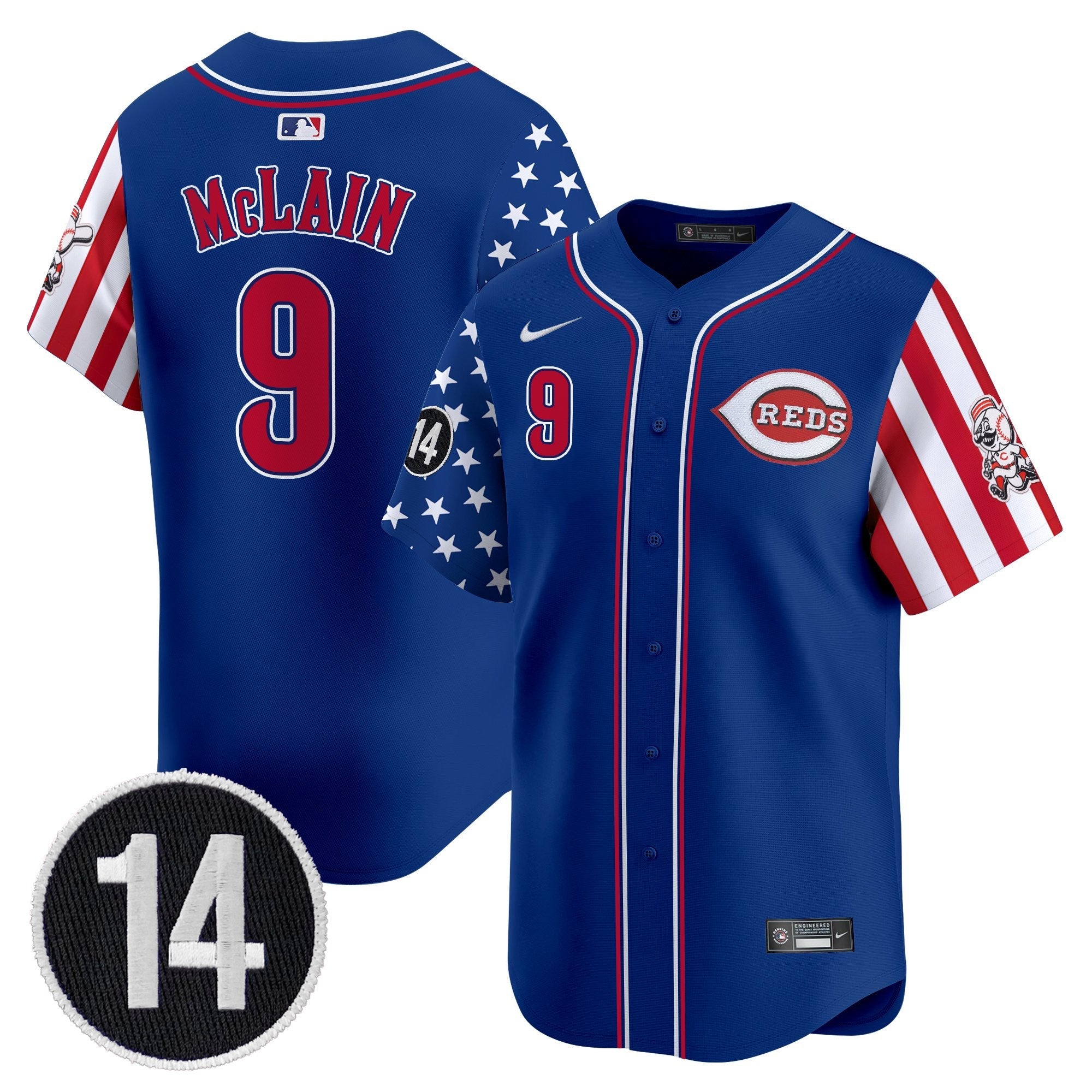 Men’s Cincinnati 2025 Independence Day Vapor Premier Limited Jersey – Pete Rose Patch