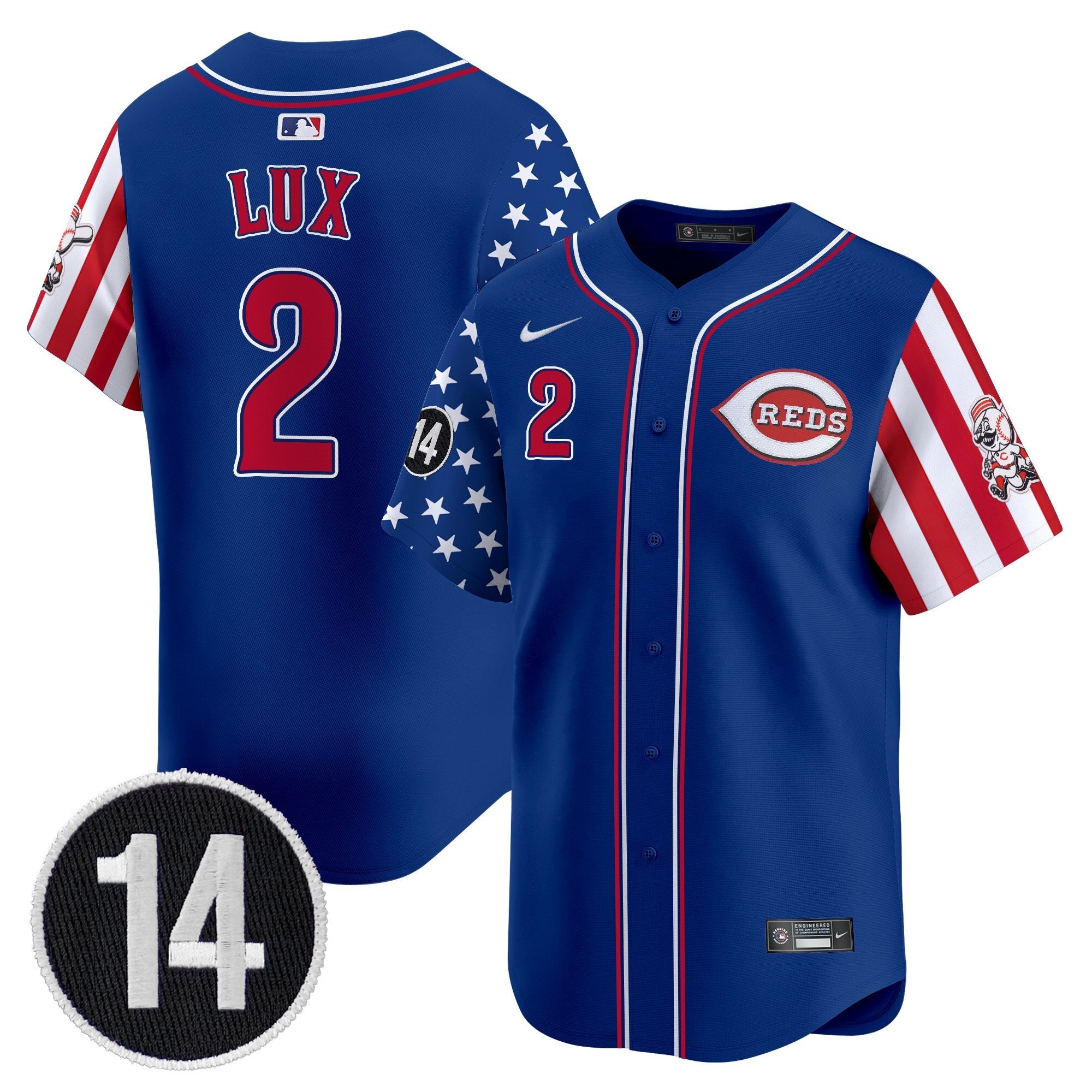 Men’s Cincinnati 2025 Independence Day Vapor Premier Limited Jersey – Pete Rose Patch