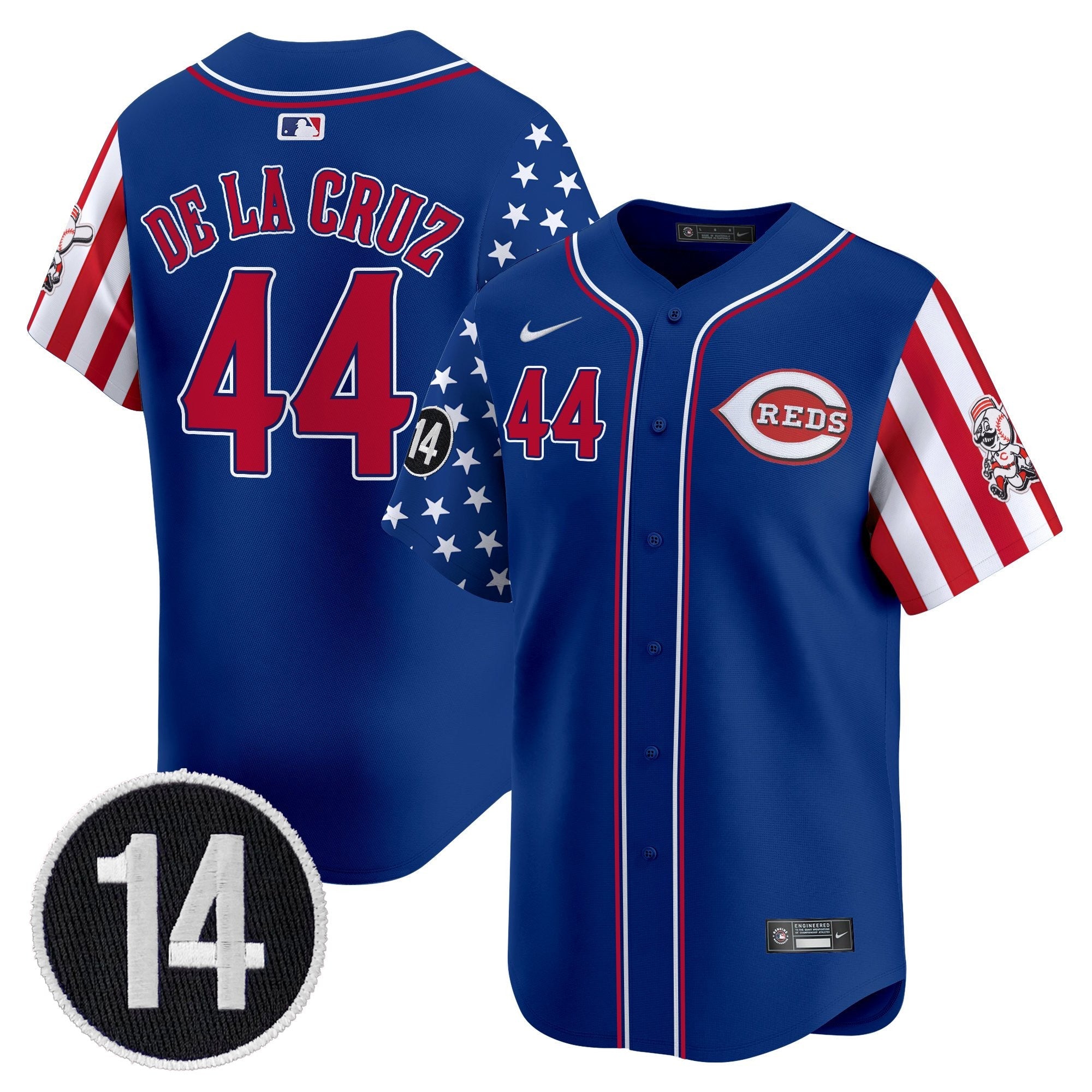 Men’s Cincinnati 2025 Independence Day Vapor Premier Limited Jersey – Pete Rose Patch