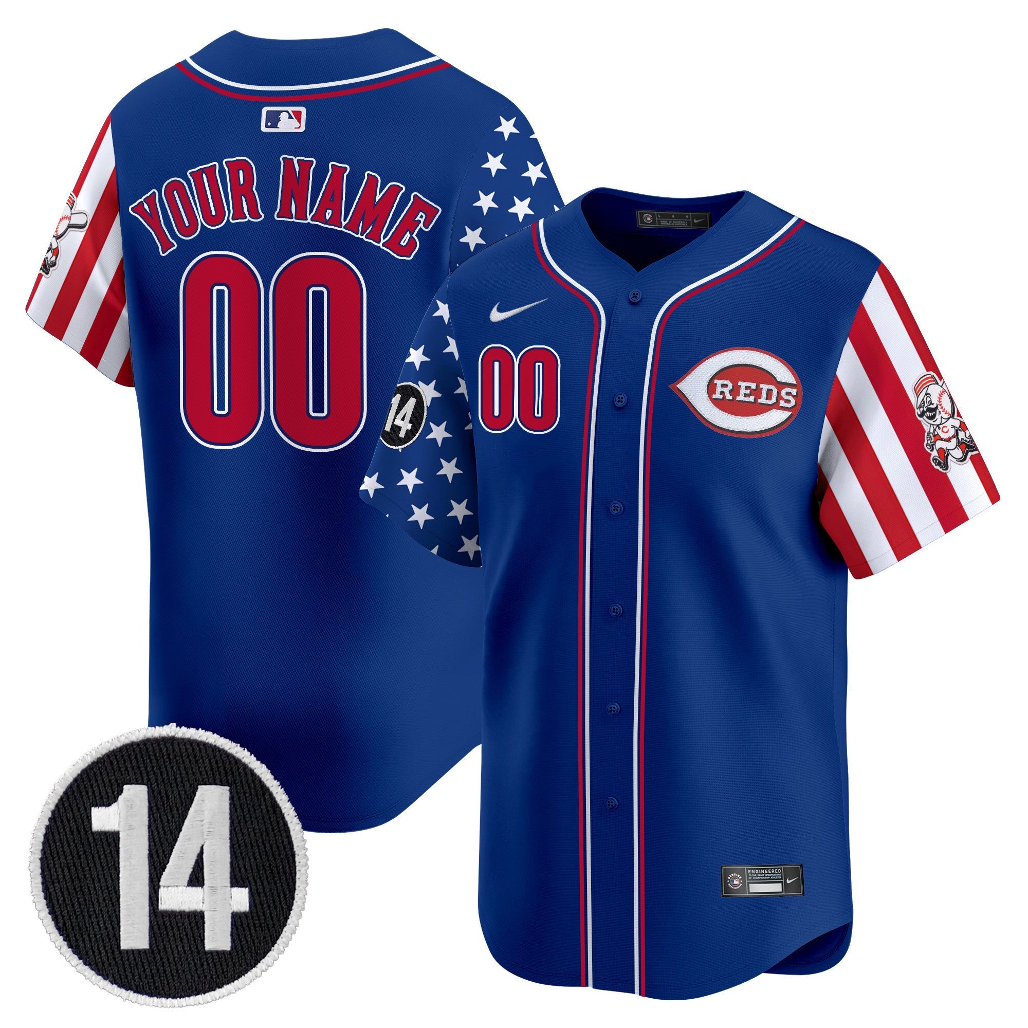 Cincinnati 2025 Independence Day Vapor Premier Limited Custom Jersey – Pete Rose Patch