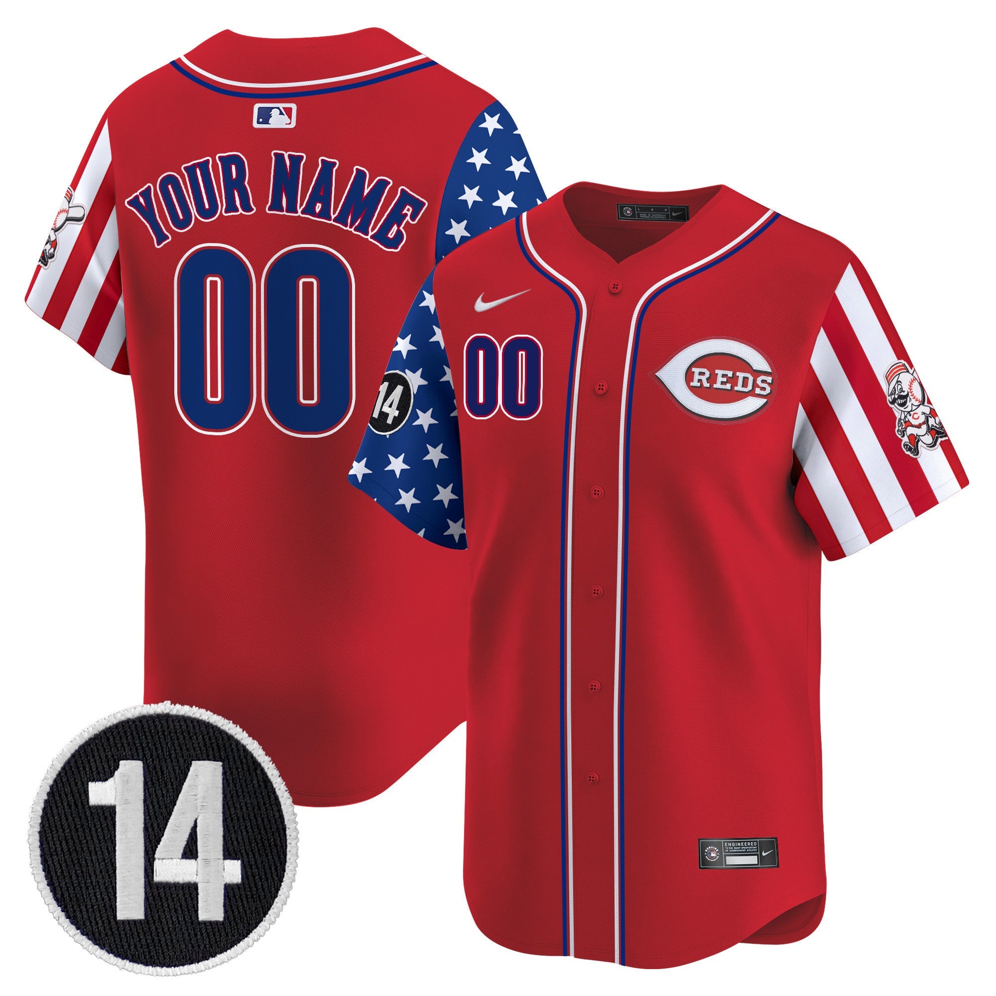 Cincinnati 2025 Independence Day Vapor Premier Limited Custom Jersey – Pete Rose Patch