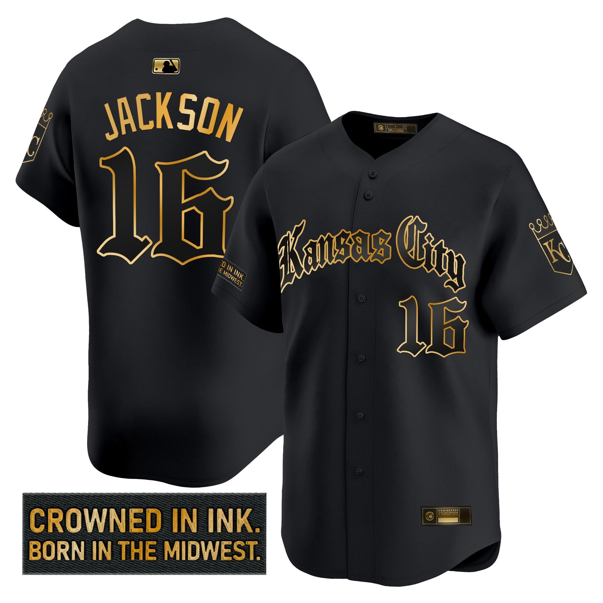 Men’s Kansas City ‘Gothic Crown Edition’ Gold Vapor Premier Limited Jersey
