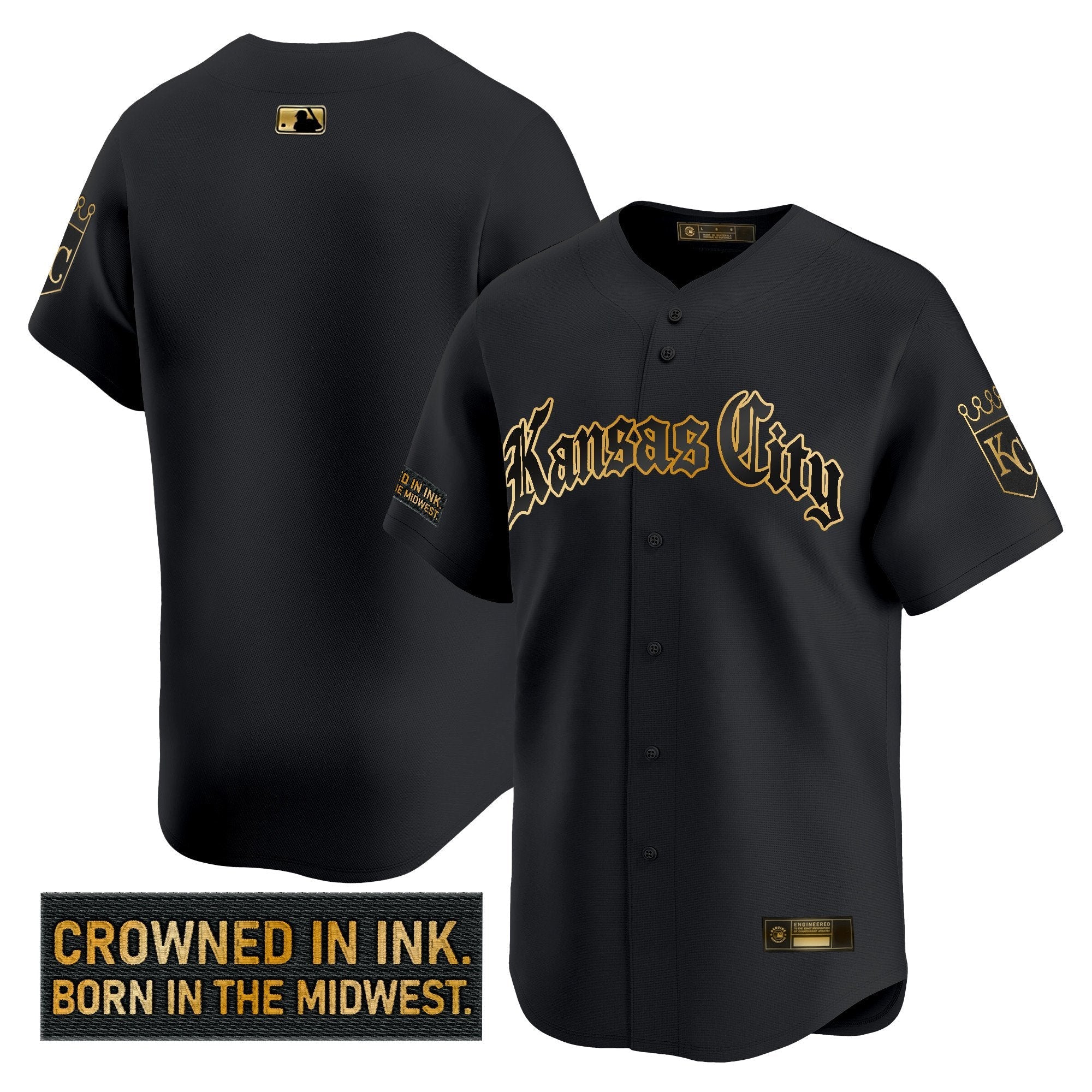 Men’s Kansas City ‘Gothic Crown Edition’ Gold Vapor Premier Limited Jersey