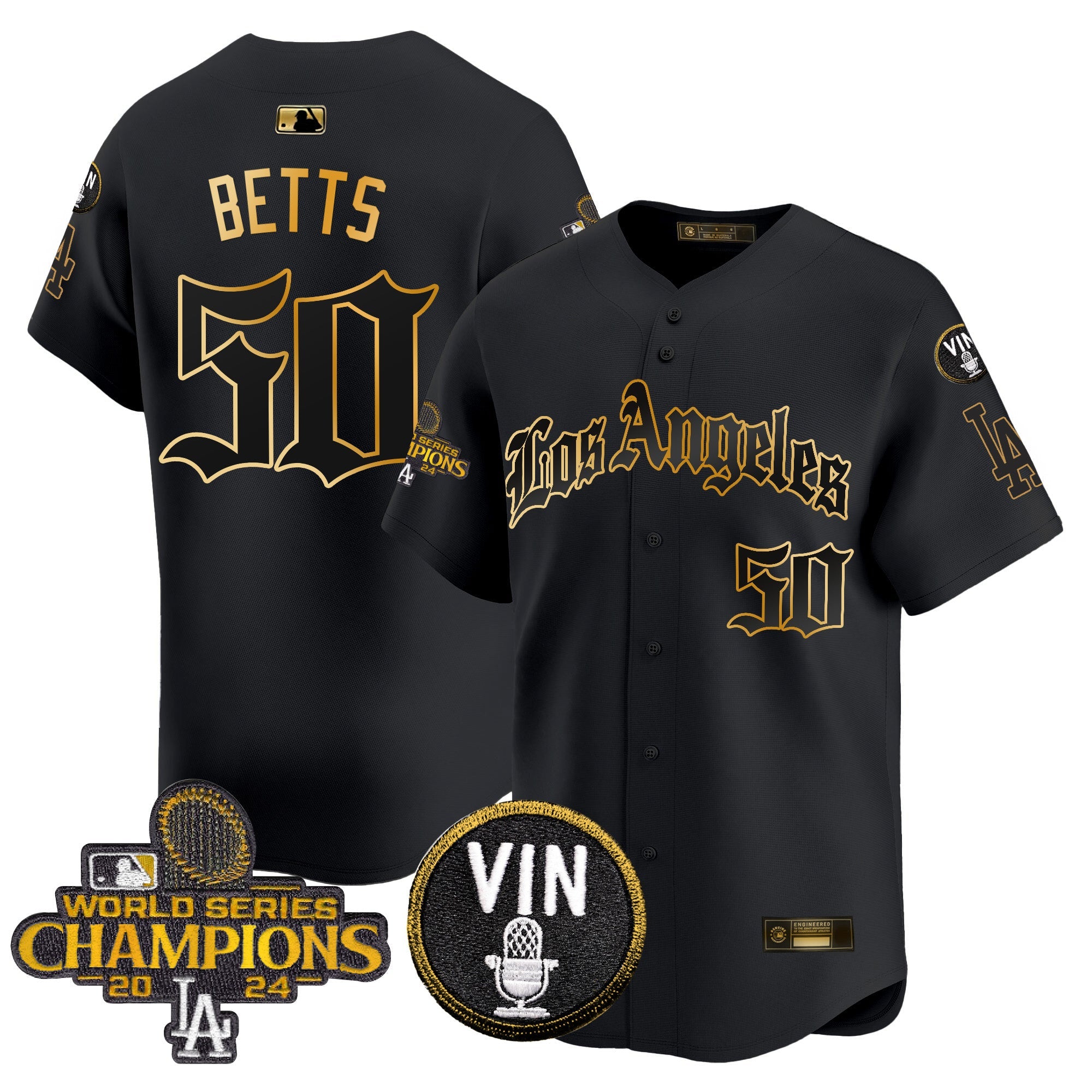 Men’s 2025 LA Gothic Style Gold Vapor Premier Limited Jersey