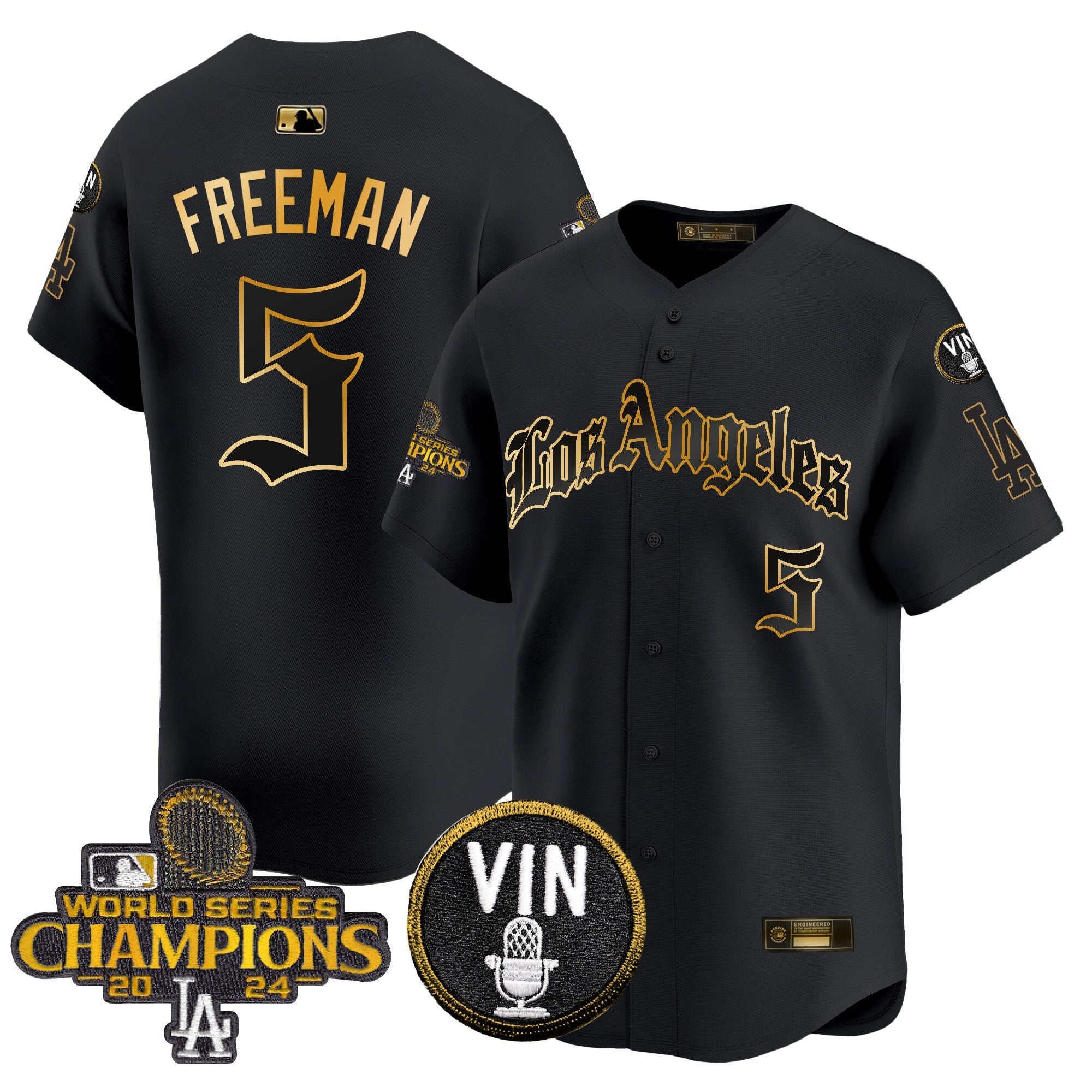 Men’s 2025 LA Gothic Style Gold Vapor Premier Limited Jersey