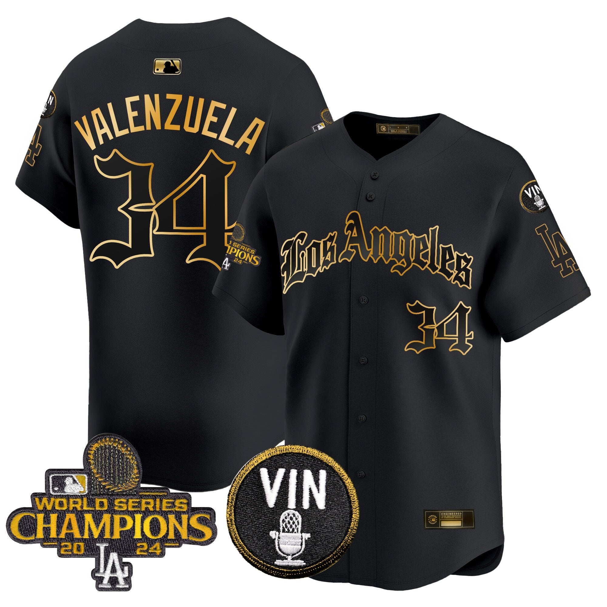 Men’s 2025 LA Gothic Style Gold Vapor Premier Limited Jersey