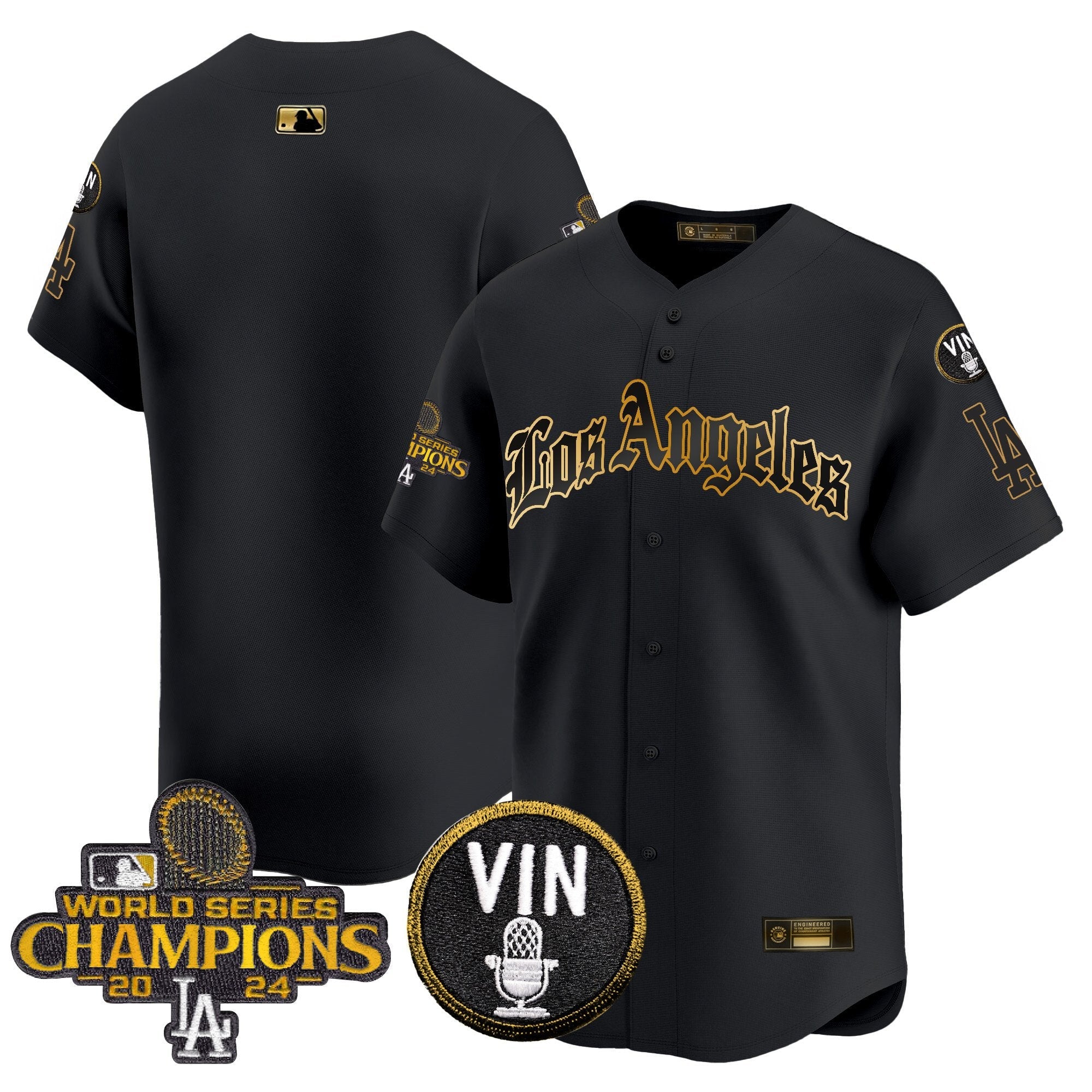 Men’s 2025 LA Gothic Style Gold Vapor Premier Limited Jersey