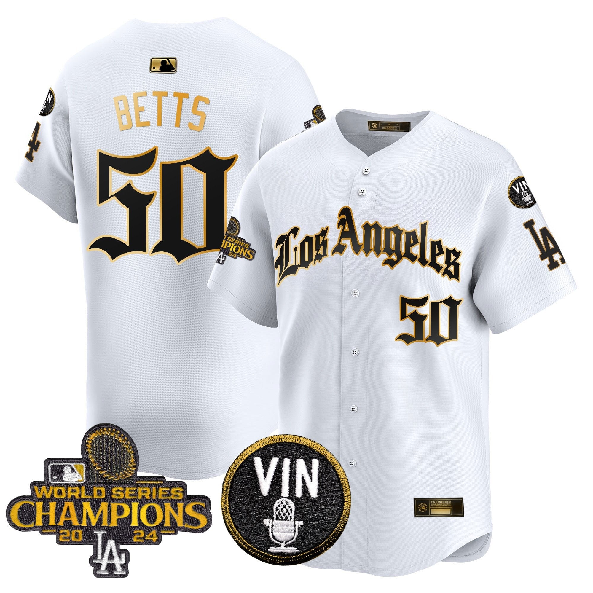 Men’s 2025 LA Gothic Style Gold Vapor Premier Limited Jersey