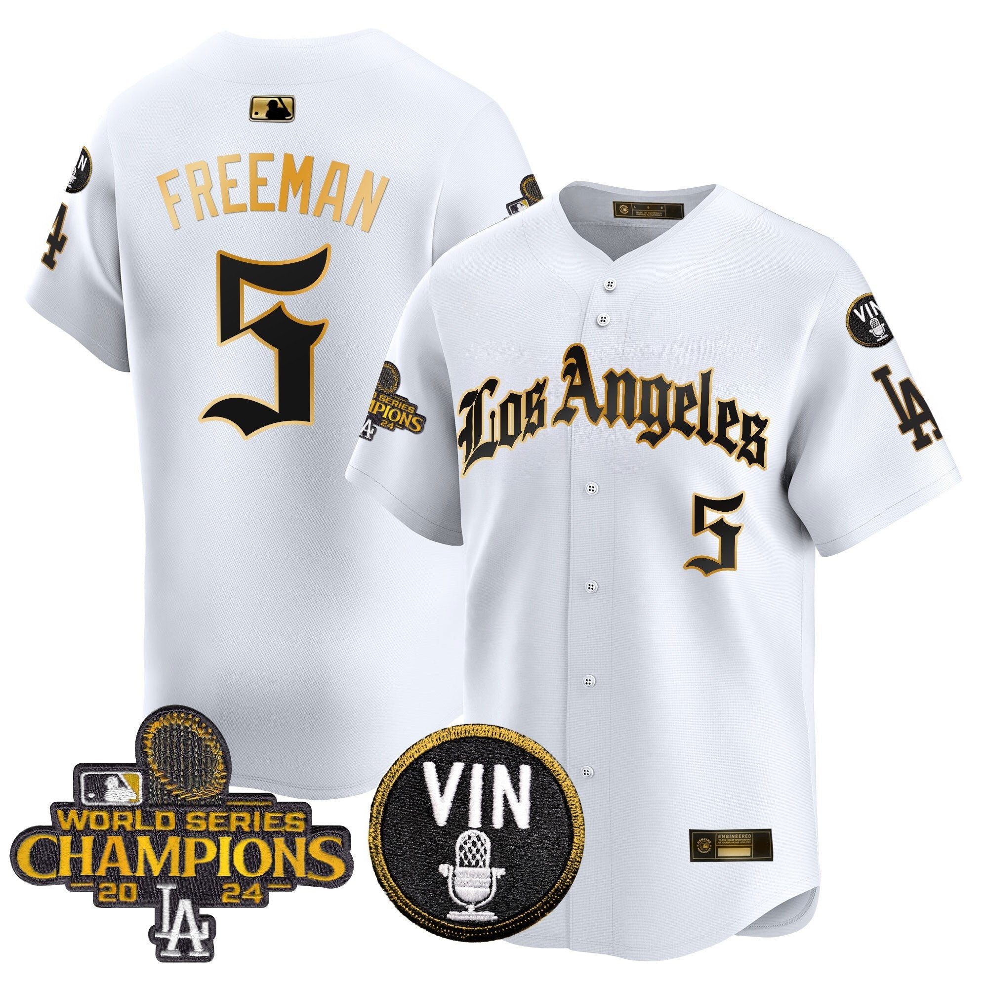 Men’s 2025 LA Gothic Style Gold Vapor Premier Limited Jersey