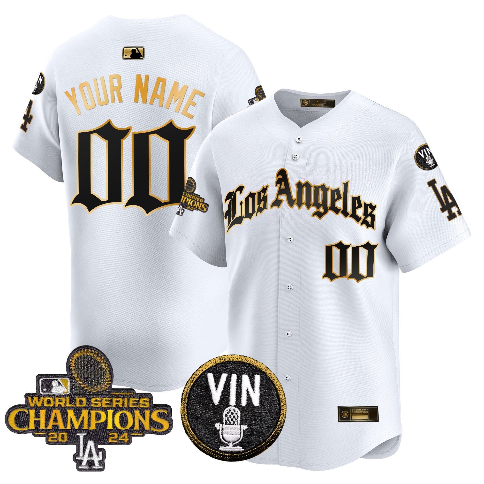 2025 LA Gothic Style Gold Vapor Premier Limited Custom Jersey