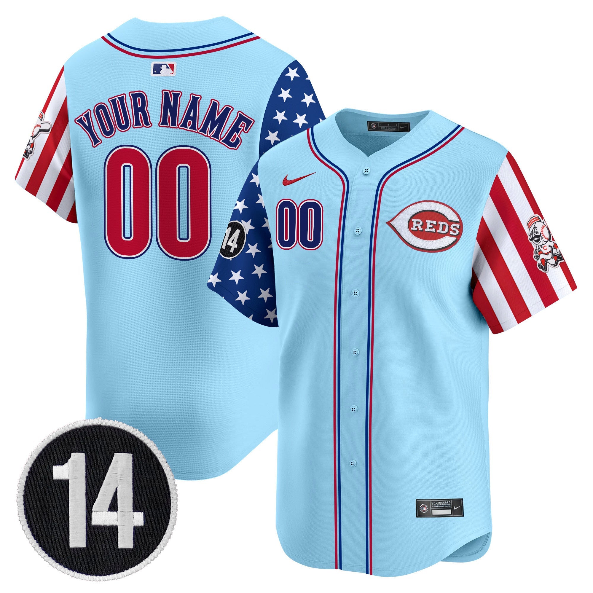 Cincinnati 2025 Independence Day Vapor Premier Limited Custom Jersey – Pete Rose Patch