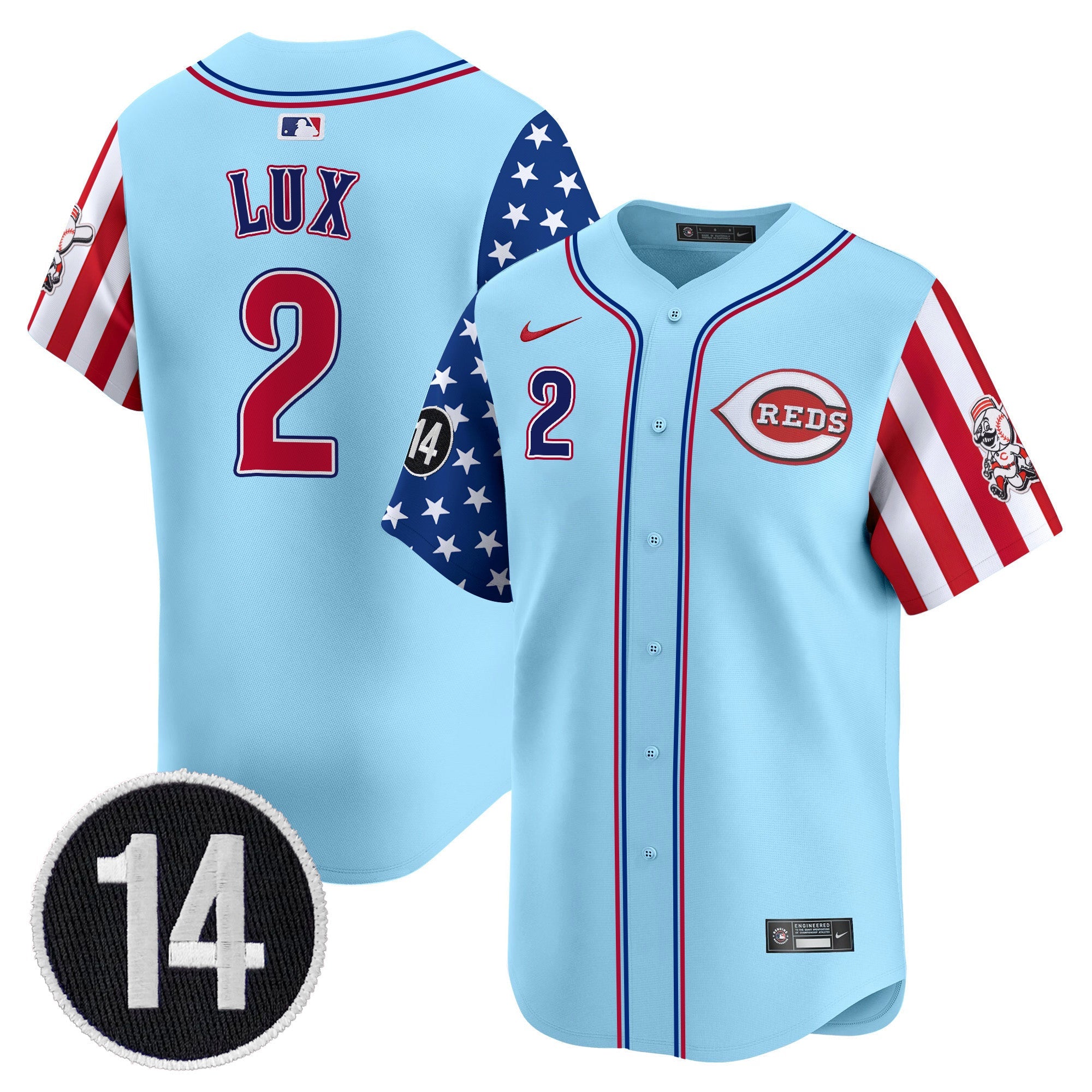Men’s Cincinnati 2025 Independence Day Vapor Premier Limited Jersey – Pete Rose Patch