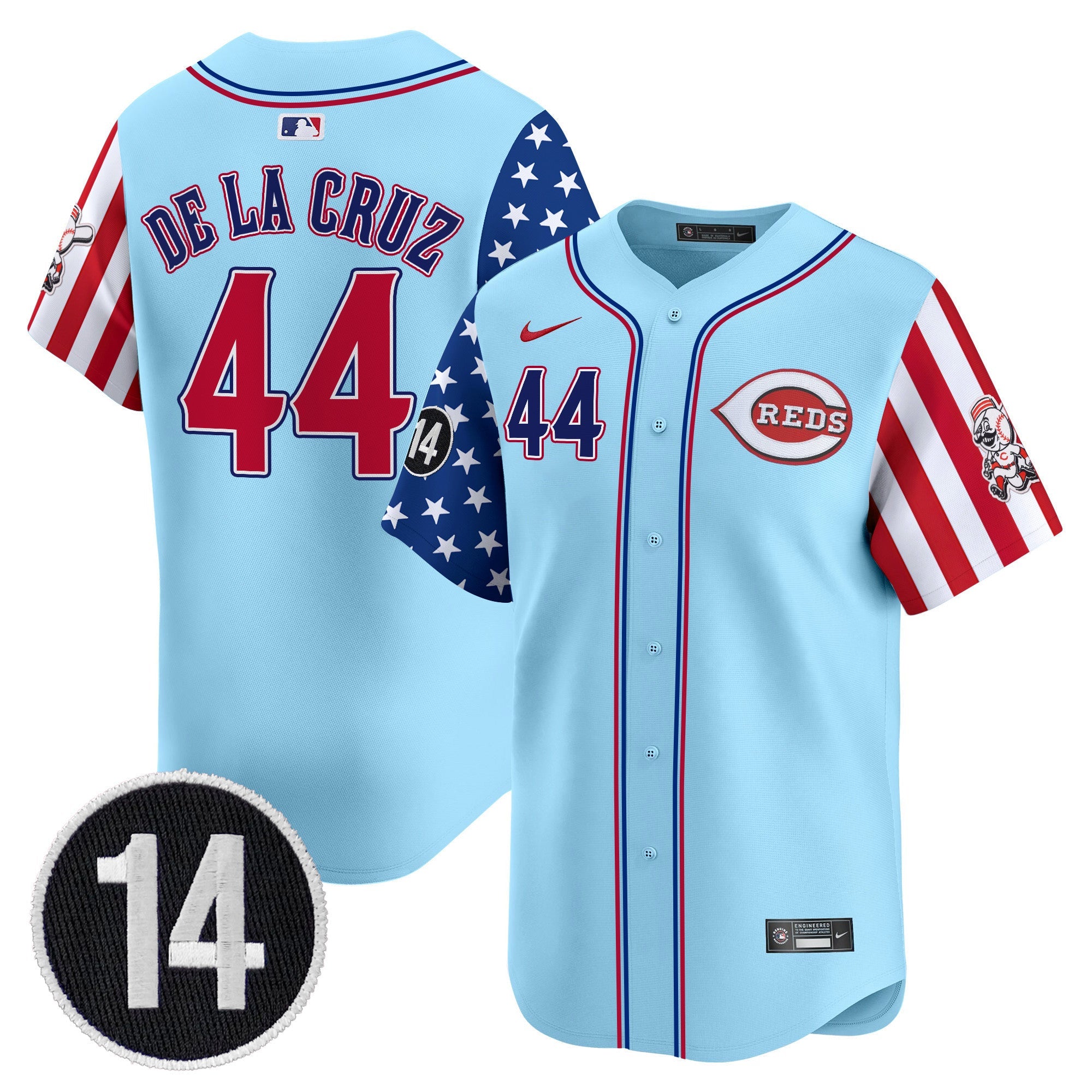 Men’s Cincinnati 2025 Independence Day Vapor Premier Limited Jersey – Pete Rose Patch