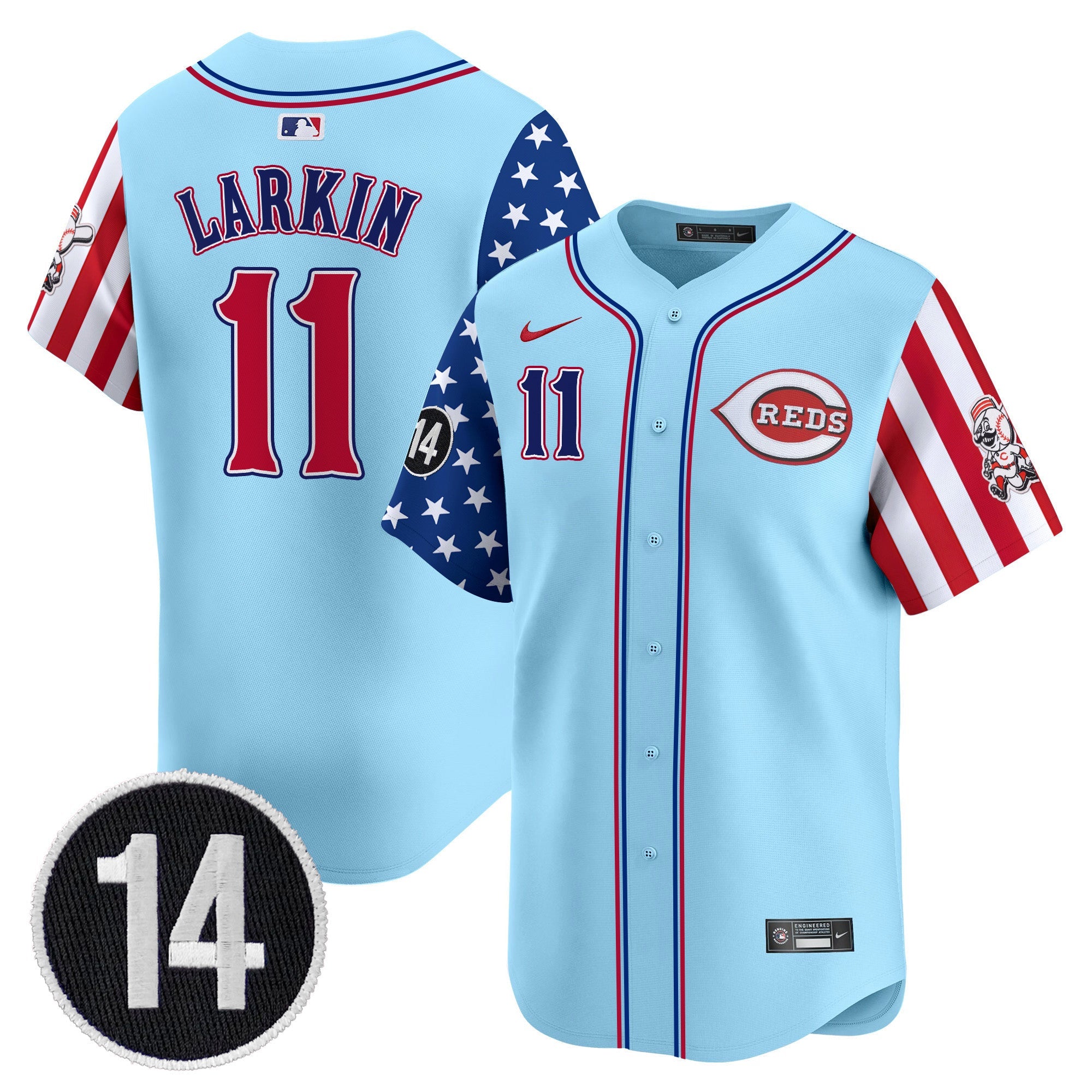 Men’s Cincinnati 2025 Independence Day Vapor Premier Limited Jersey – Pete Rose Patch