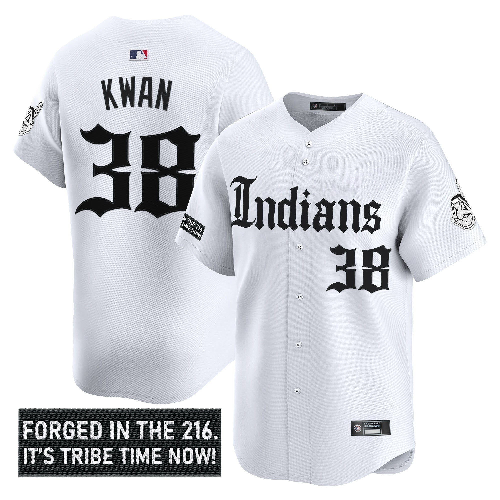 Men’s Cleveland Indians ‘Gothic Iron Edition’ Vapor Premier Limited Jersey V2